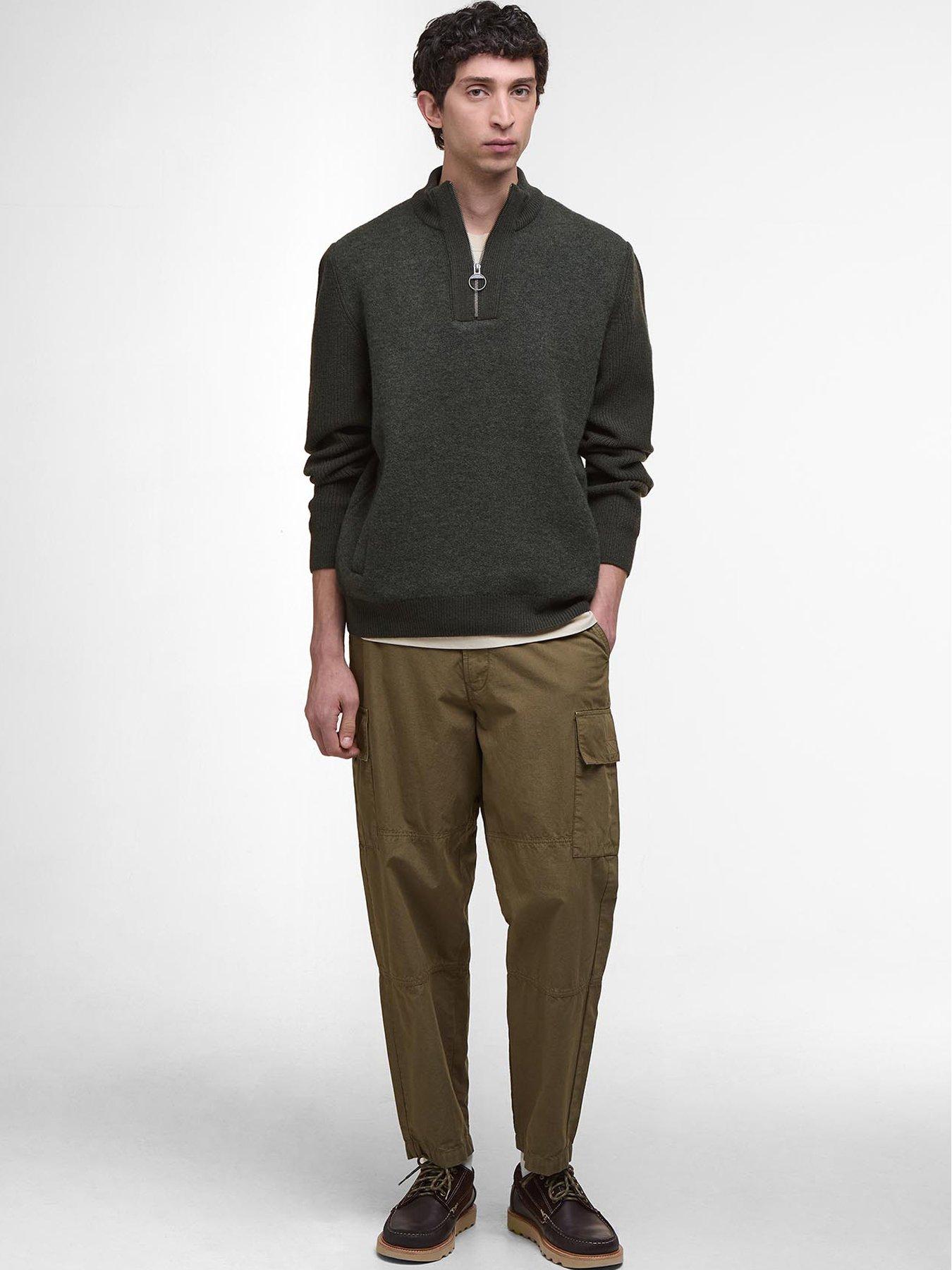Image 3 of 6 of Barbour Milburn Half Zip Knitted Jumper - Green