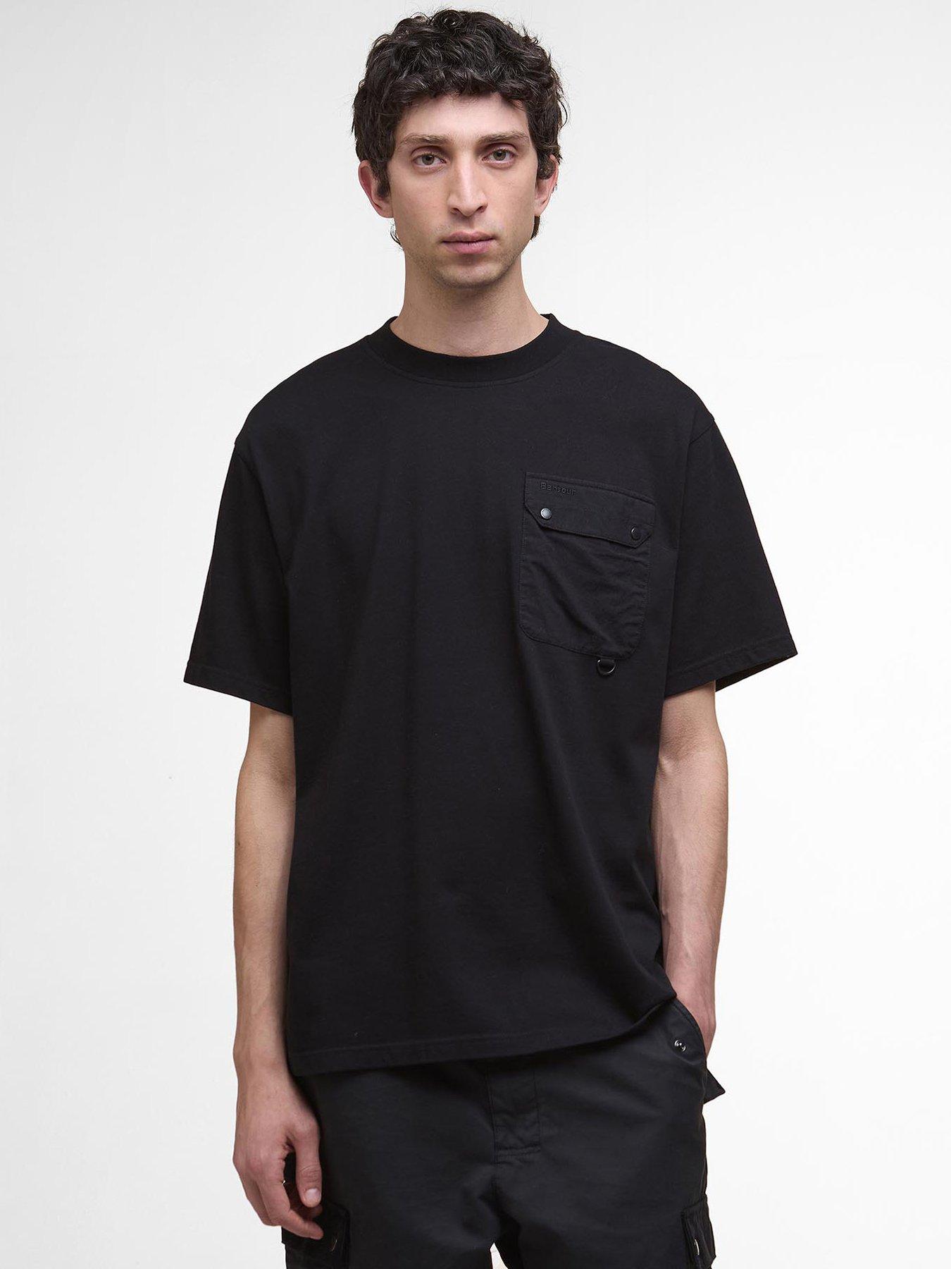 Image 1 of 6 of Barbour Leazes Pocket Detail T-Shirt - Black