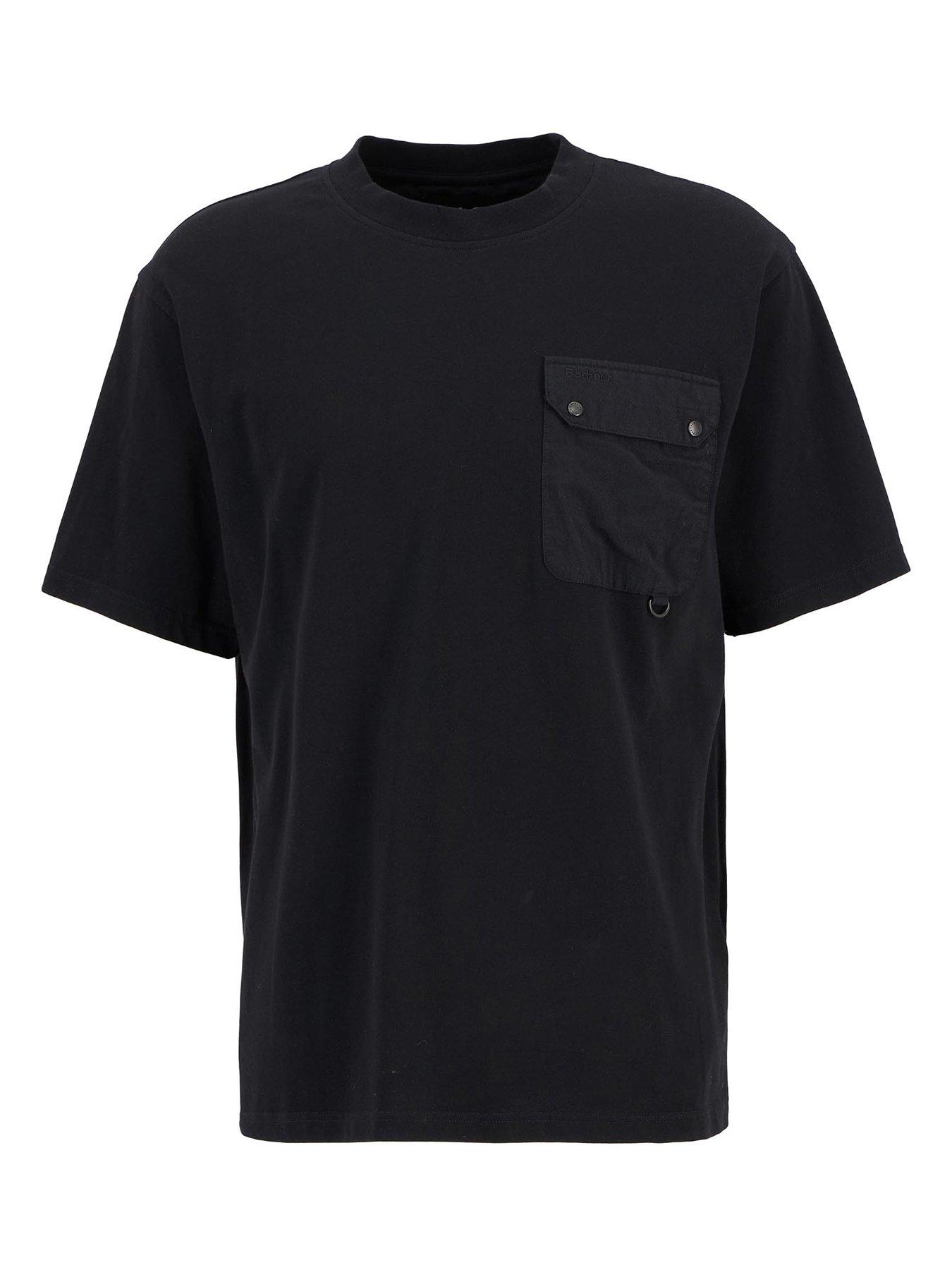 Image 5 of 6 of Barbour Leazes Pocket Detail T-Shirt - Black