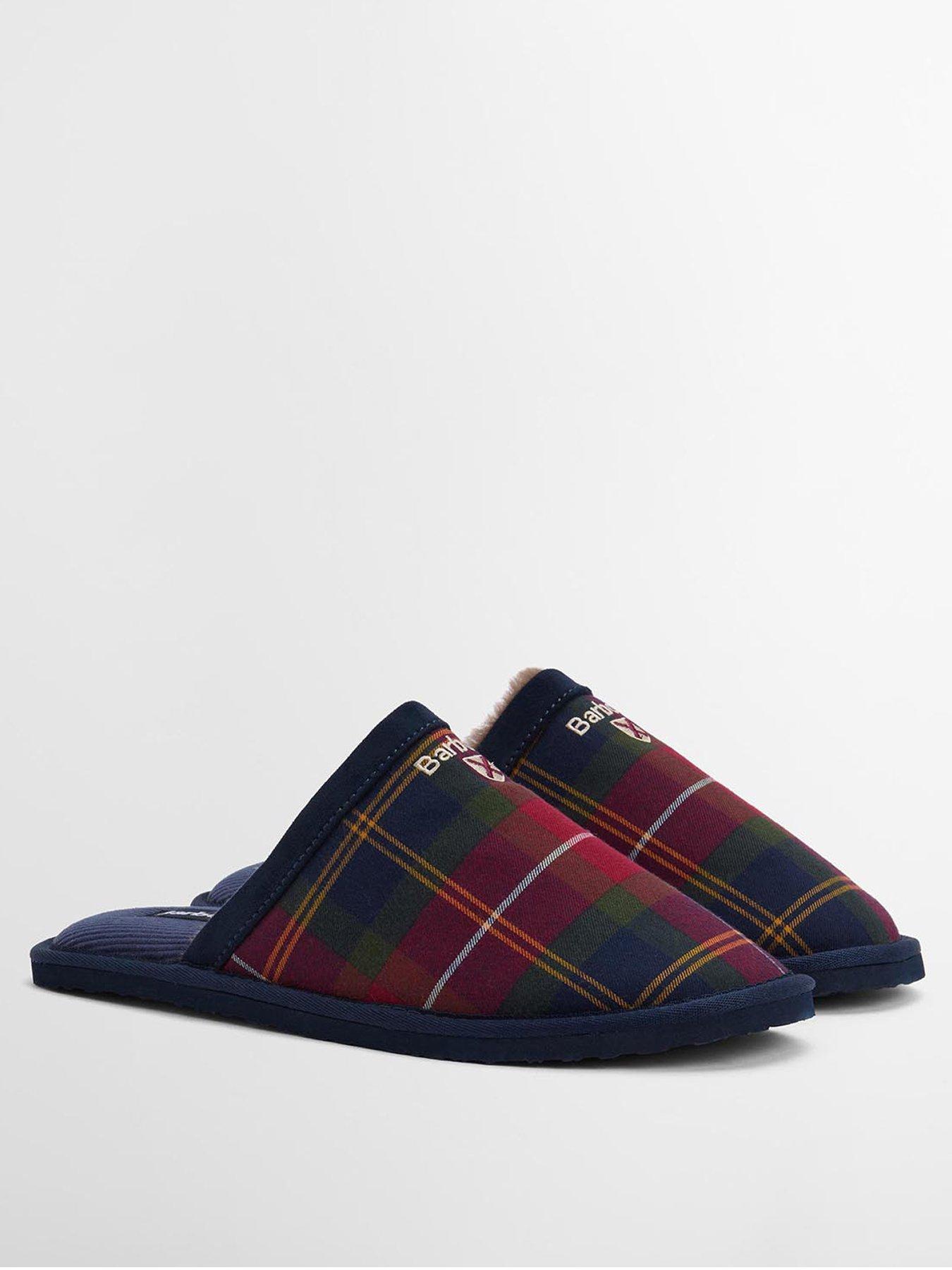 Image 2 of 6 of Barbour Everitt Mule Faux Suede Slippers - Navy