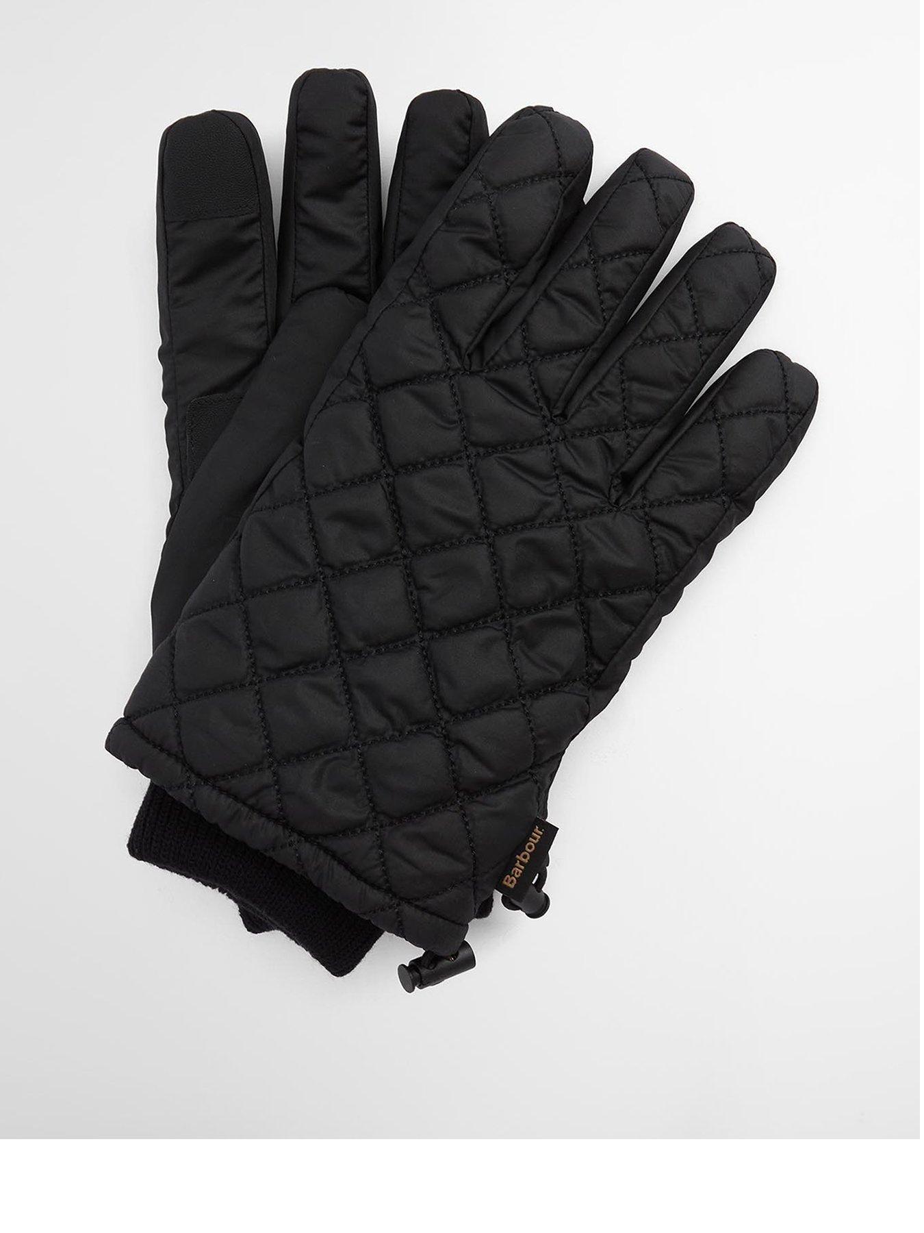 Image 1 of 4 of Barbour Harker Waterproof Leather Gloves - Black