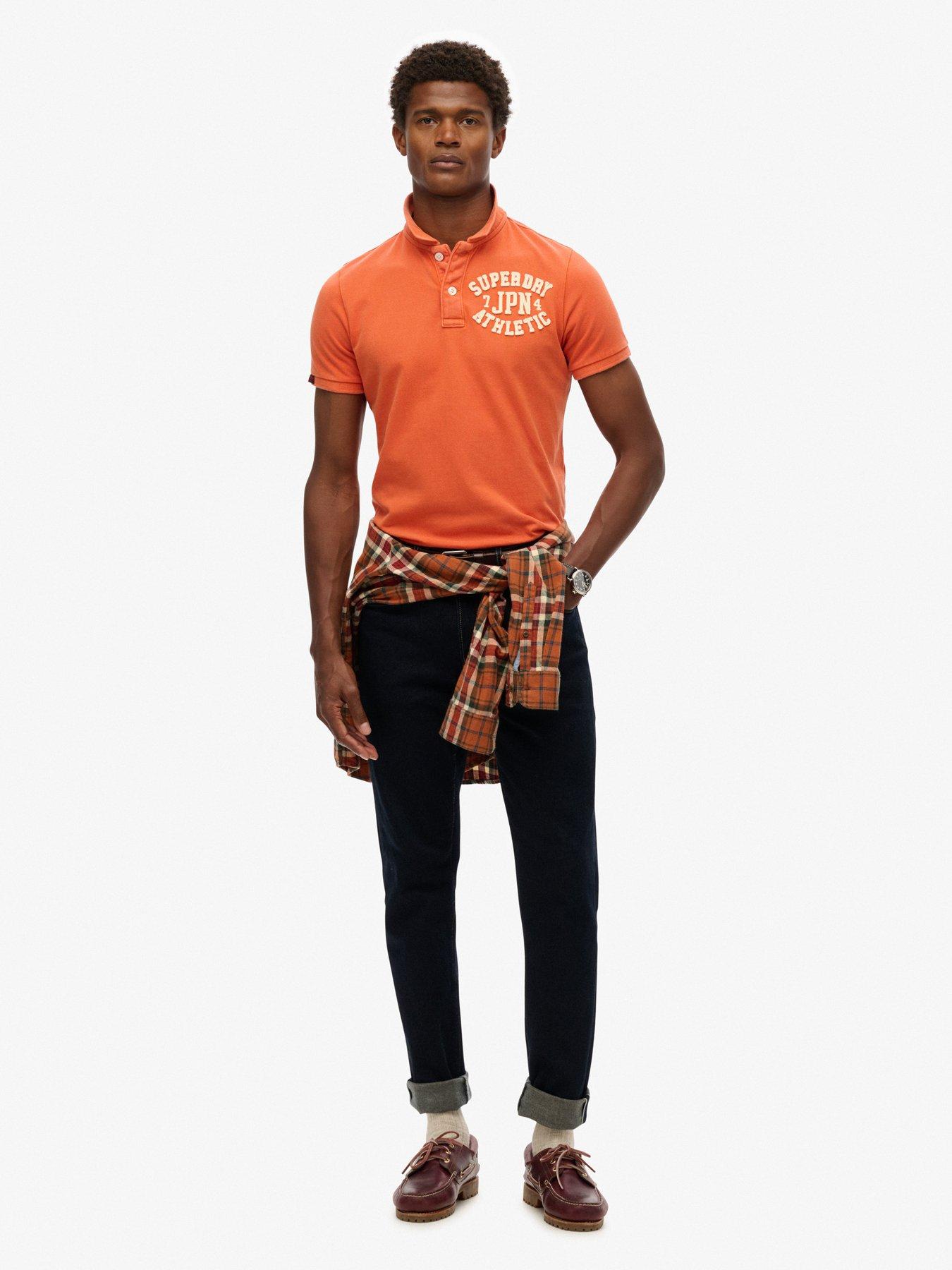 Image 3 of 5 of Superdry Vintage Athletic Polo Shirt - Orange