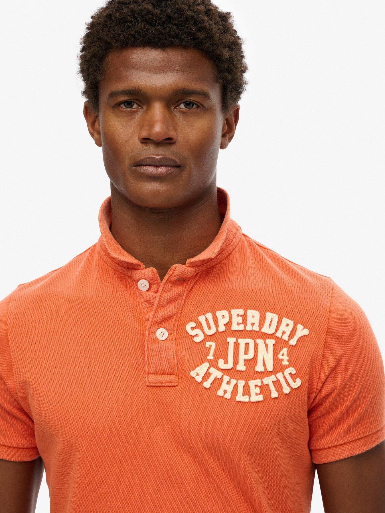 Image 4 of 5 of Superdry Vintage Athletic Polo Shirt - Orange