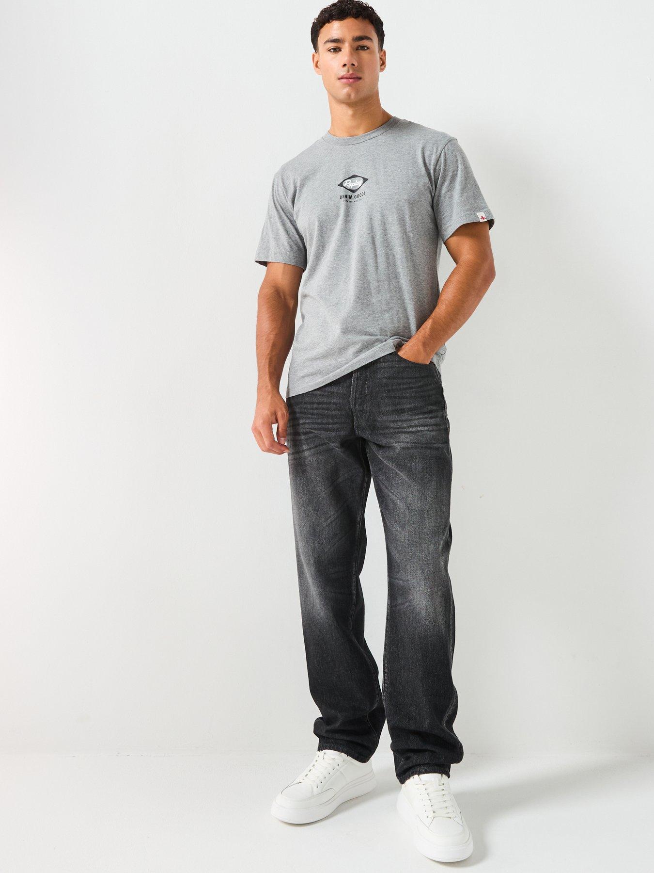 Image 3 of 5 of Replay Denim Goods Printed T-Shirt - Grey