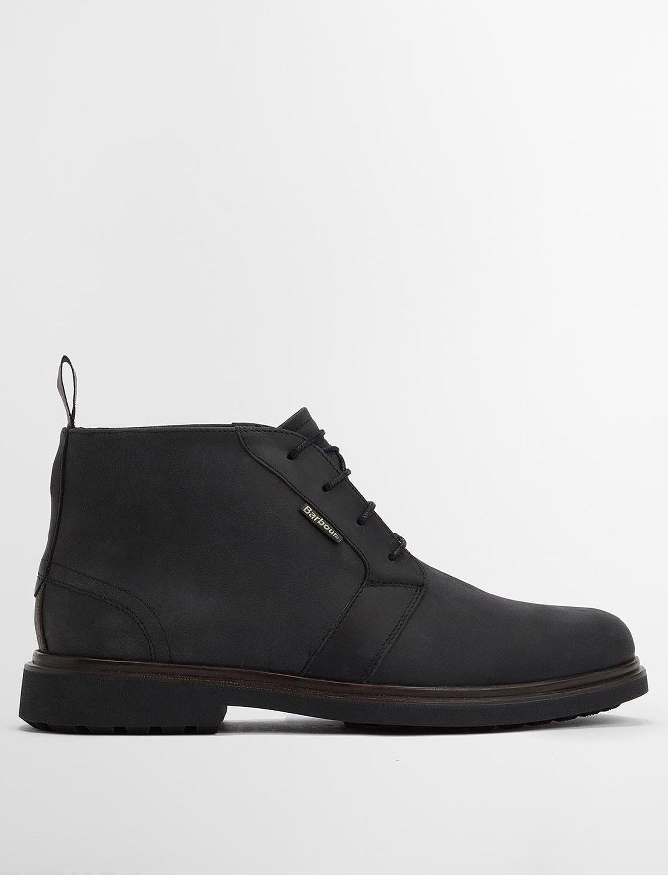 Barbour Meays Waxed Leather Chukka Boots - Black