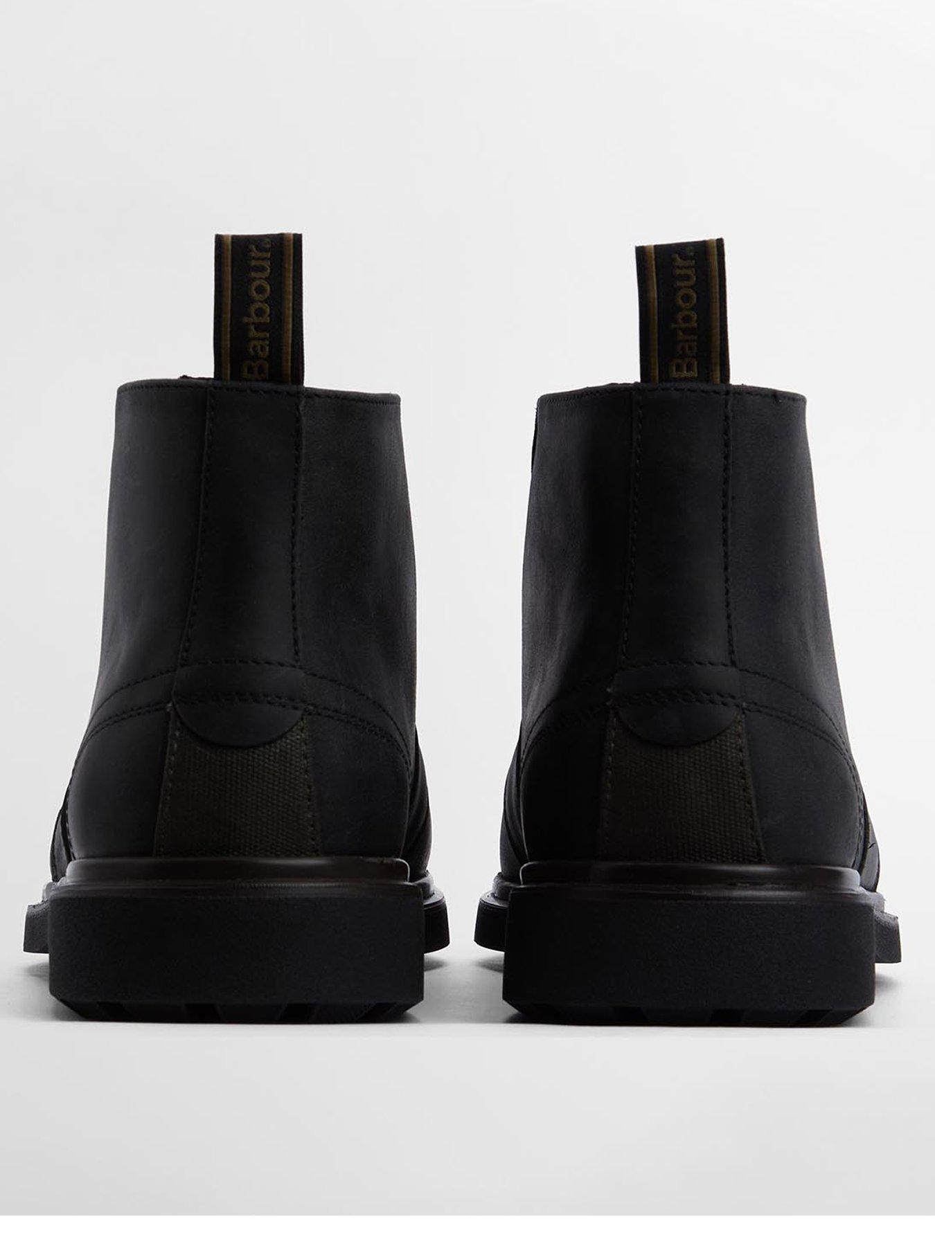 Image 3 of 6 of Barbour Meays Waxed Leather Chukka Boots - Black