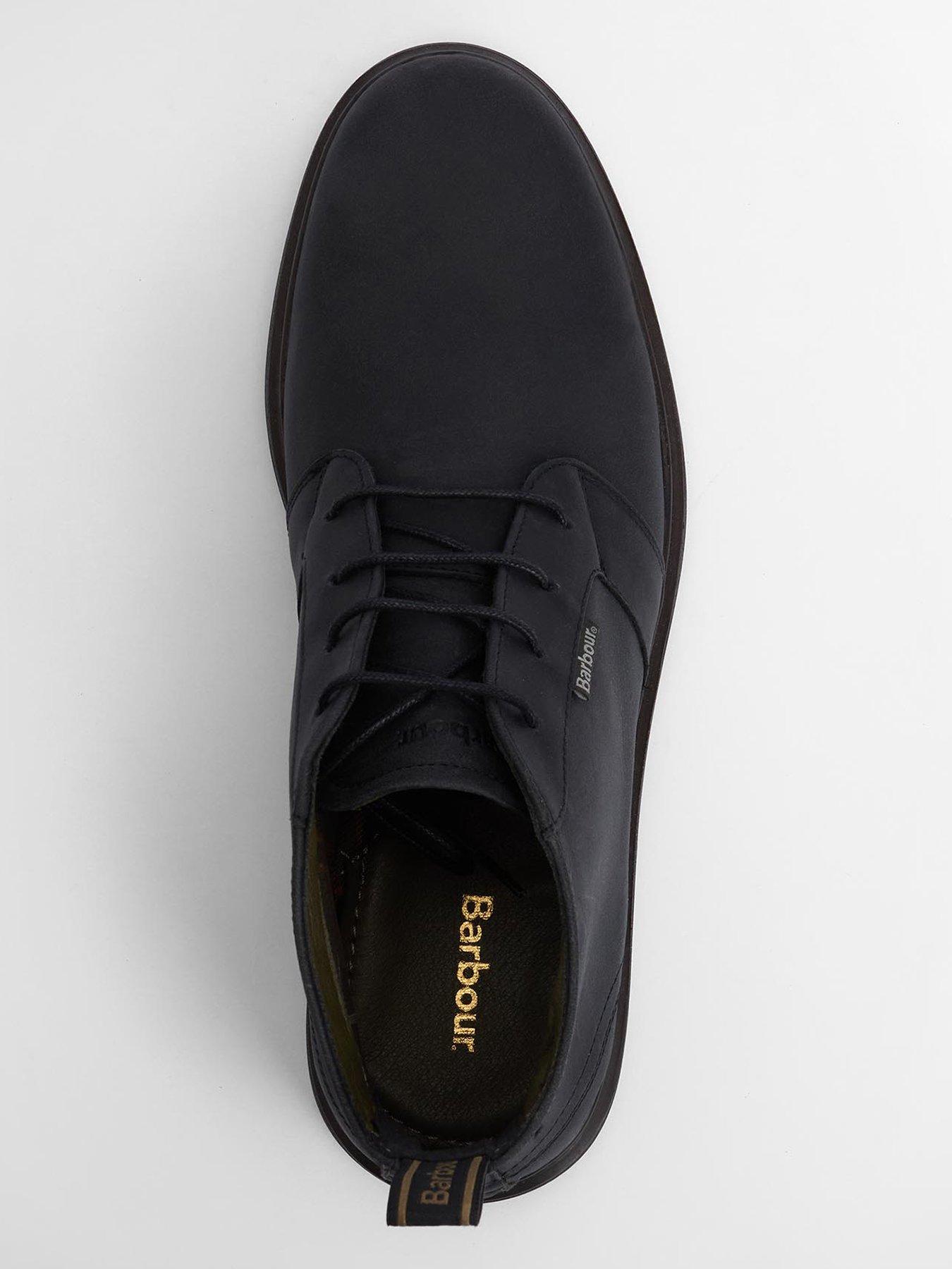Image 4 of 6 of Barbour Meays Waxed Leather Chukka Boots - Black
