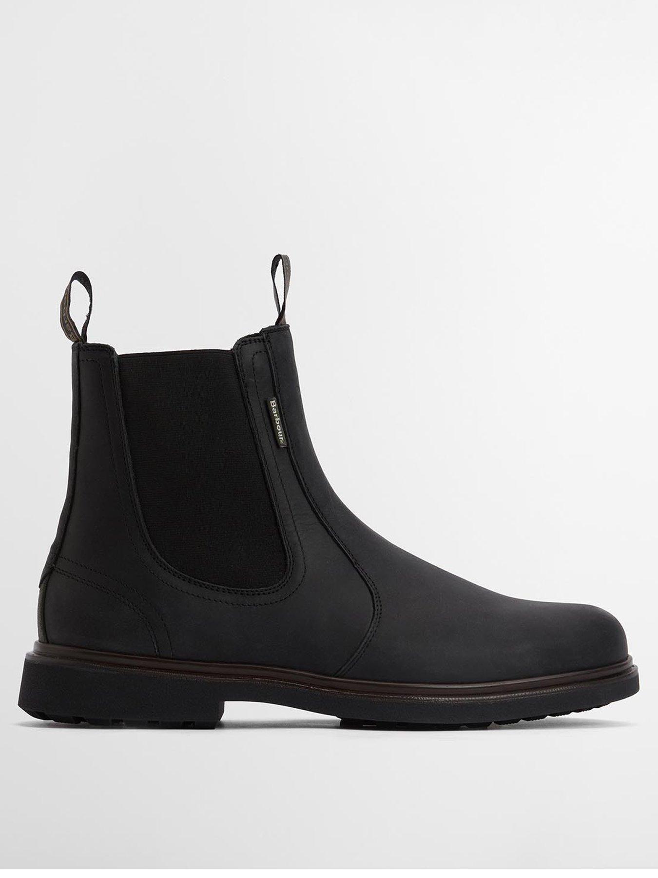 undefined Hale Waxed Leather Chelsea Boots - Black