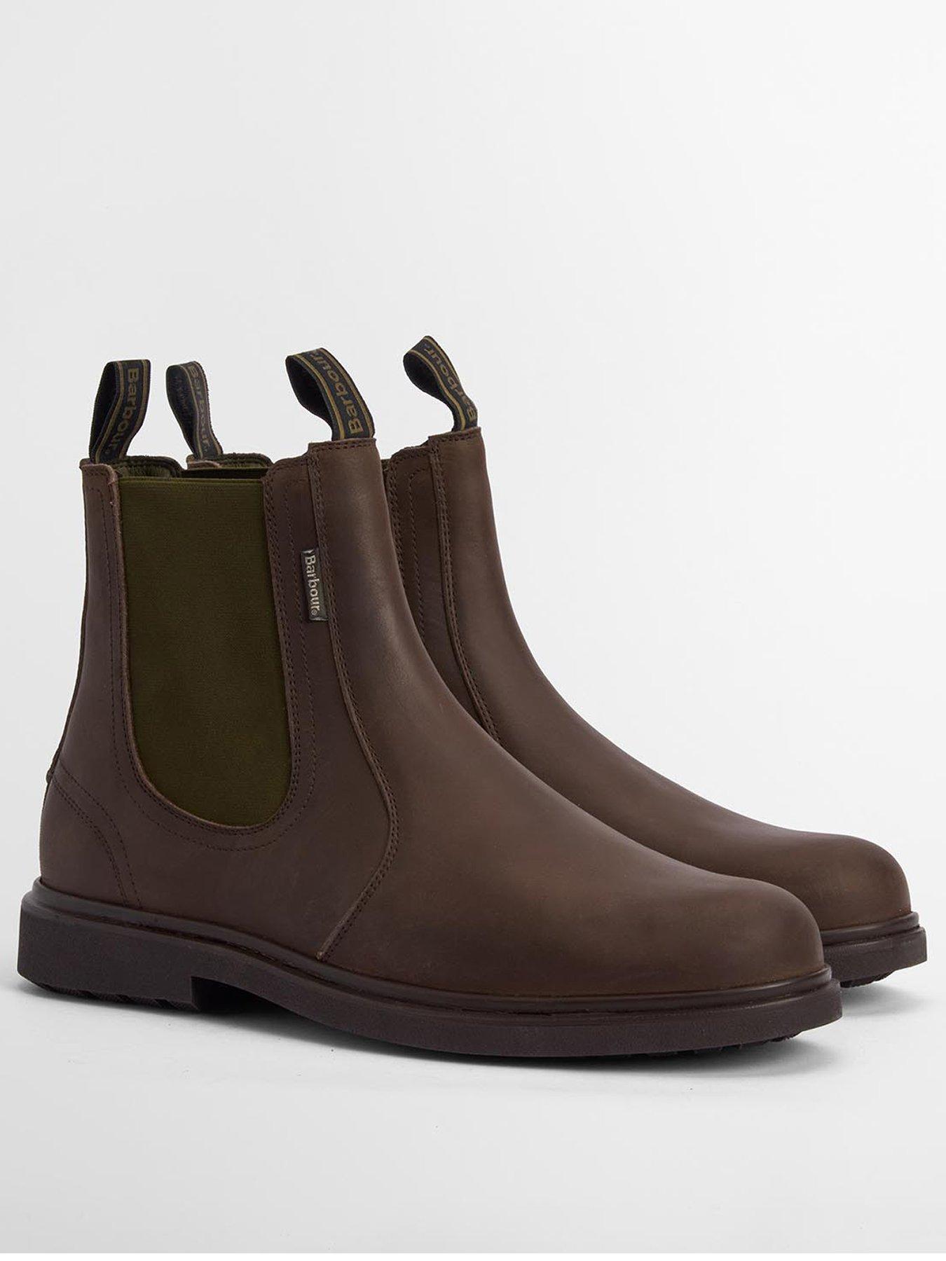 Image 2 of 6 of Barbour Hale Waxed Leather Chelsea Boots - Brown