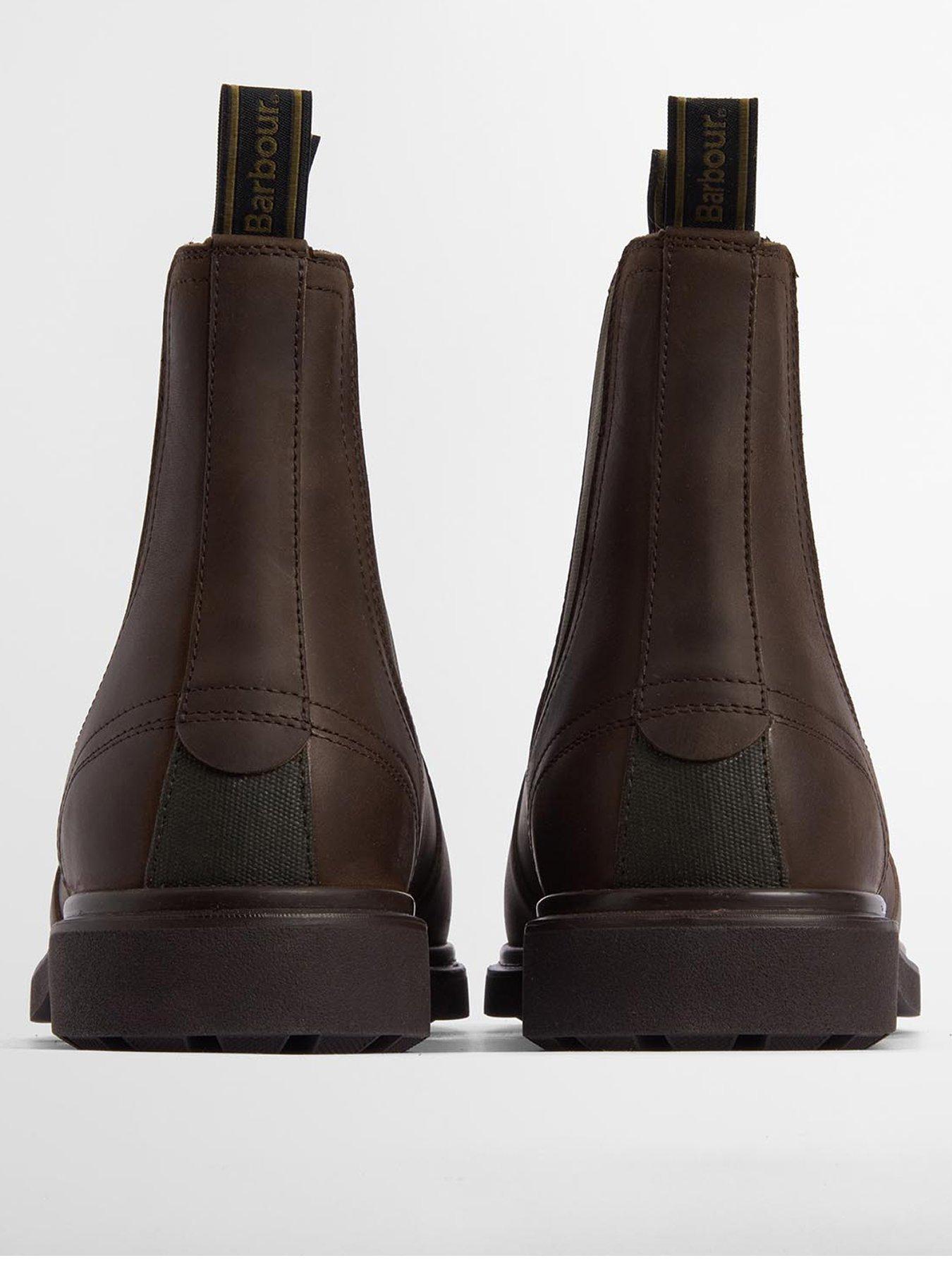 Image 3 of 6 of Barbour Hale Waxed Leather Chelsea Boots - Brown