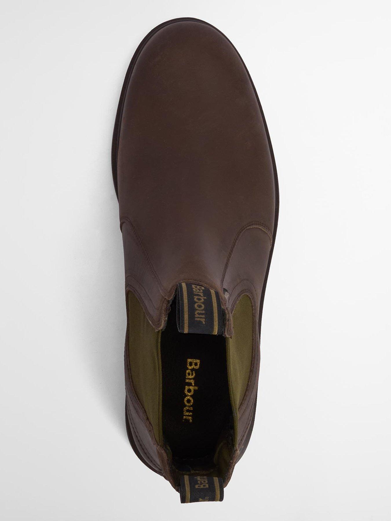 Image 4 of 6 of Barbour Hale Waxed Leather Chelsea Boots - Brown