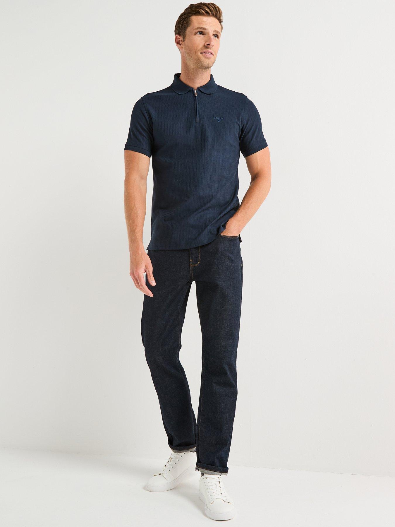 Image 3 of 5 of Barbour Backfield Tailored Polo Shirt - Navy