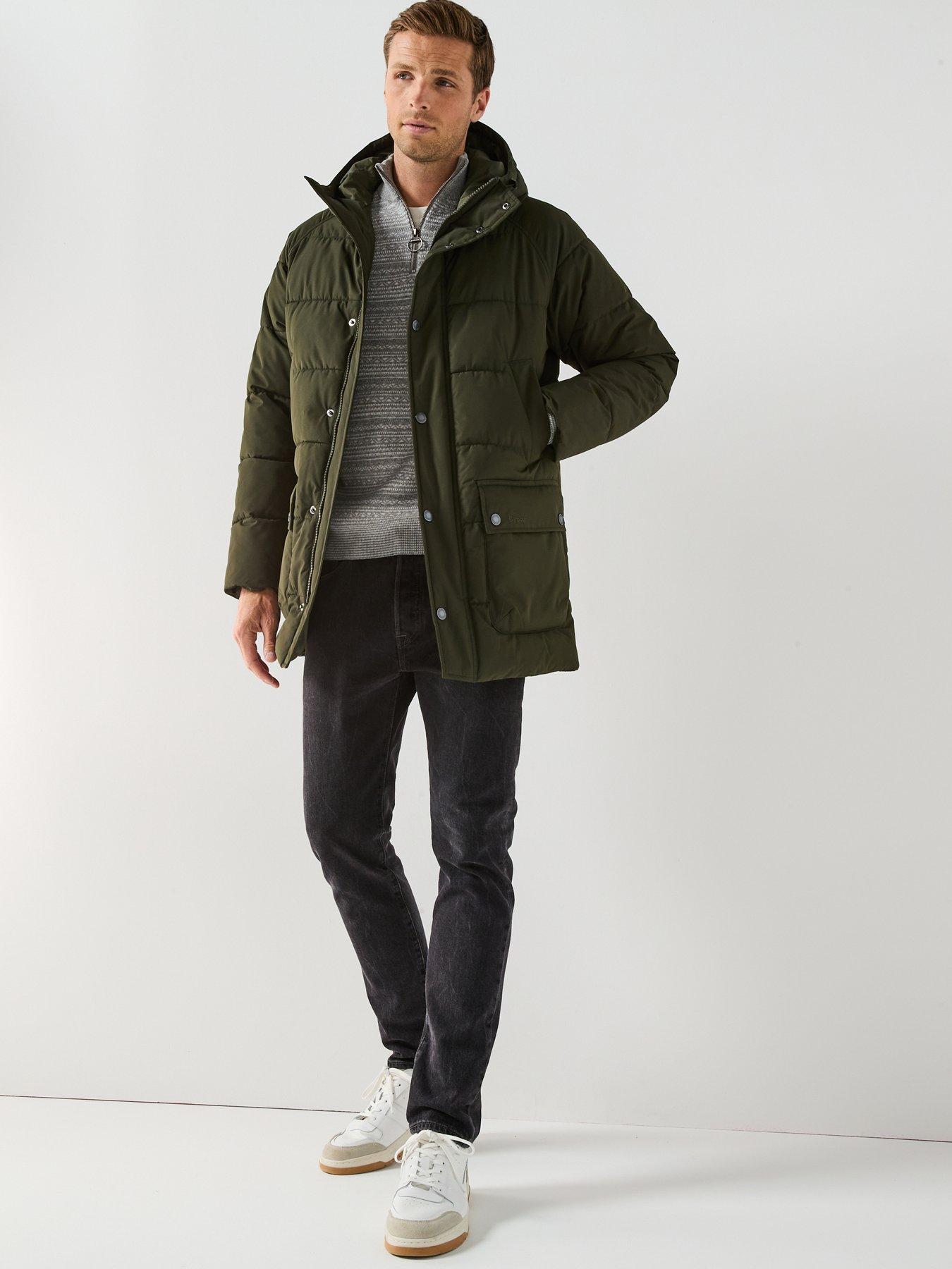  image of barbour-hooded-bedale-padded-jacket-green