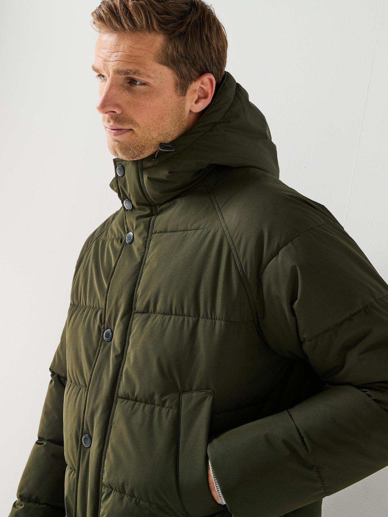  image of barbour-hooded-bedale-padded-jacket-green