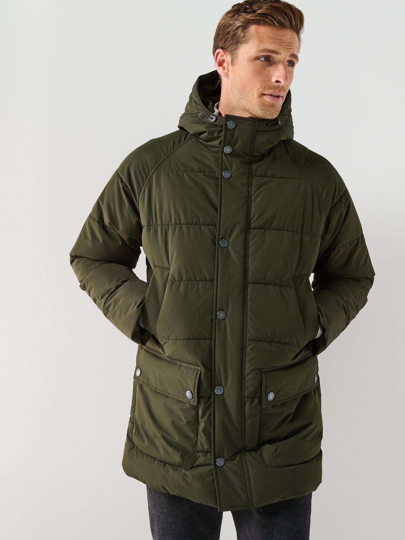  image of barbour-hooded-bedale-padded-jacket-green