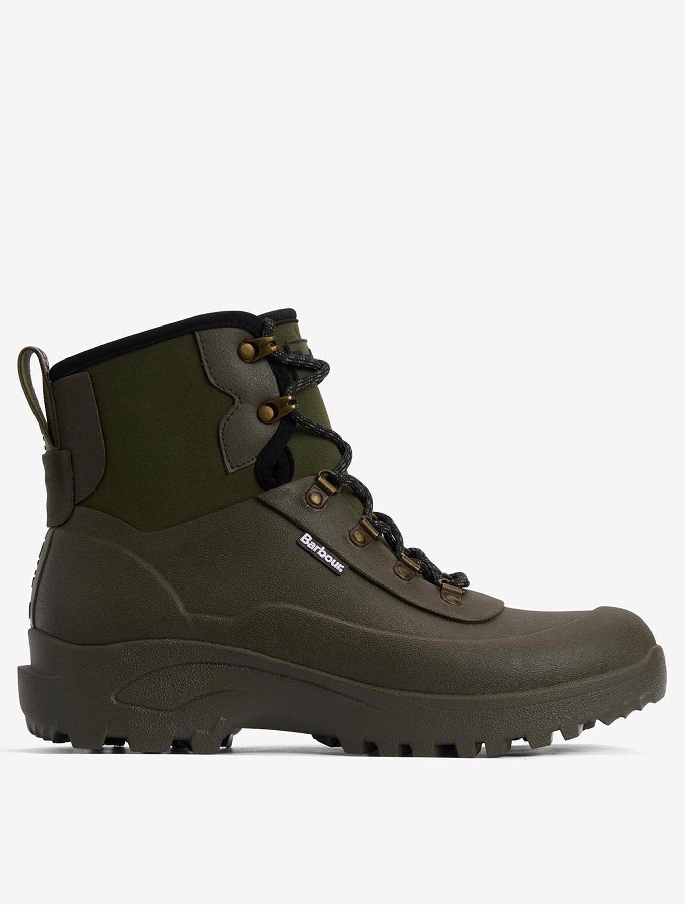 Barbour Marlow Lace Up Wellington Boots - brown