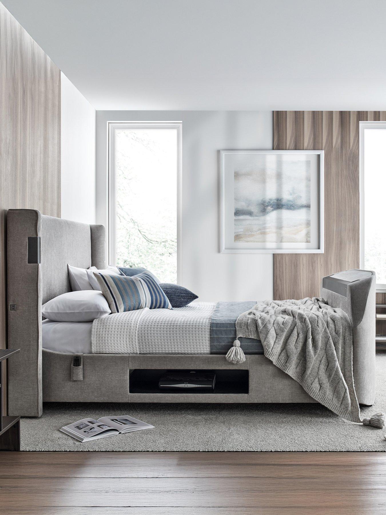 Image 4 of 7 of The Very Collection Utopia TV Bed with Dolby Sound System and Airsprung Mattress Options (Buy &amp; SAVE!) - Grey