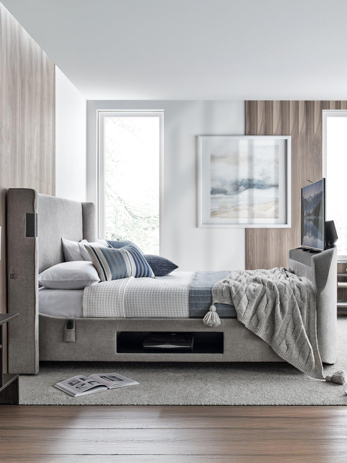 Image 5 of 7 of The Very Collection Utopia TV Bed with Dolby Sound System and Airsprung Mattress Options (Buy &amp; SAVE!) - Grey