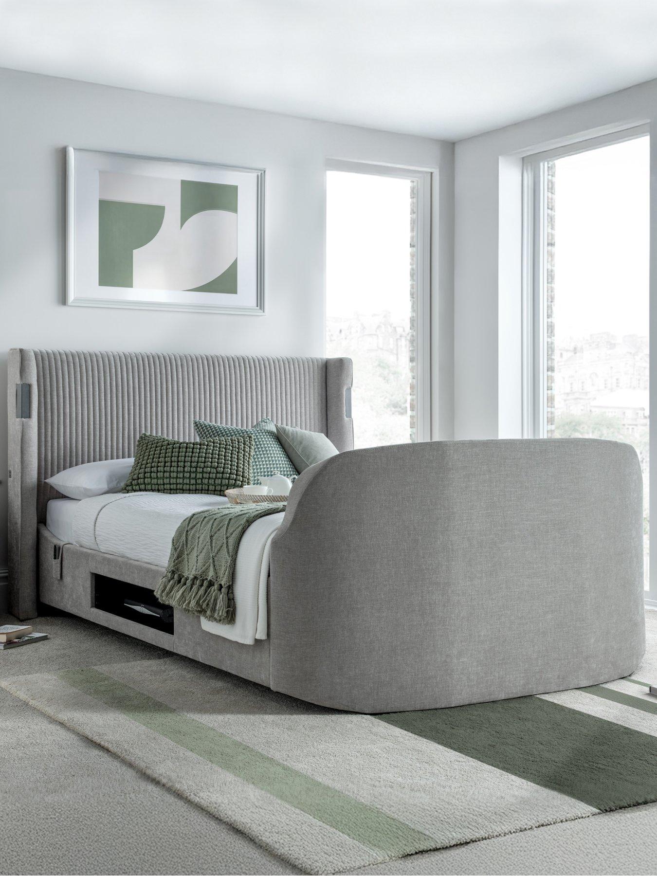 Image 6 of 7 of The Very Collection Utopia TV Bed with Dolby Sound System and Airsprung Mattress Options (Buy &amp; SAVE!) - Grey