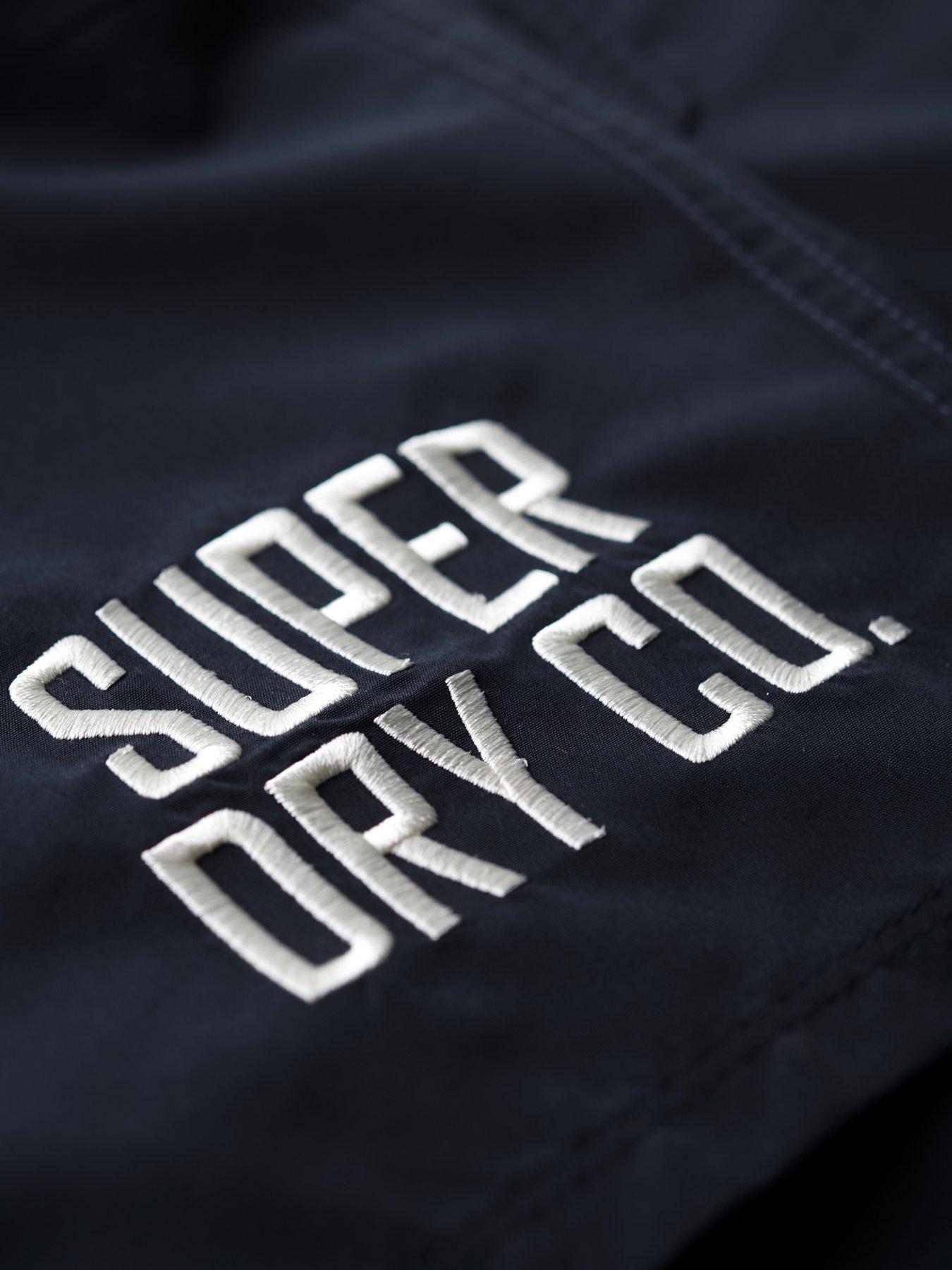 Image 6 of 6 of Superdry Nautical Logo 17 Inch Swim Shorts - Black/Red