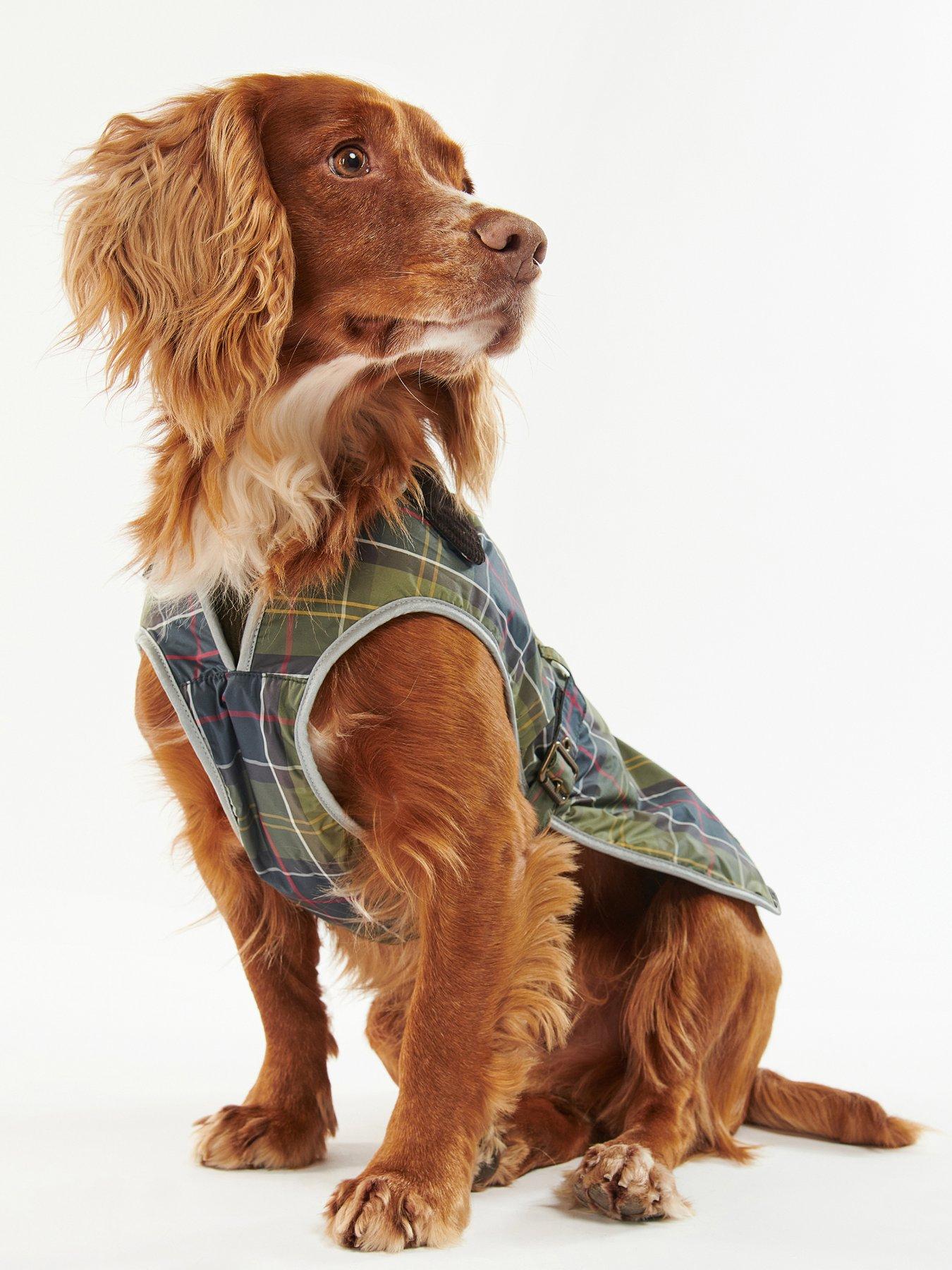 Image 2 of 5 of Barbour Tartan Waterproof Dog Coat - Navy