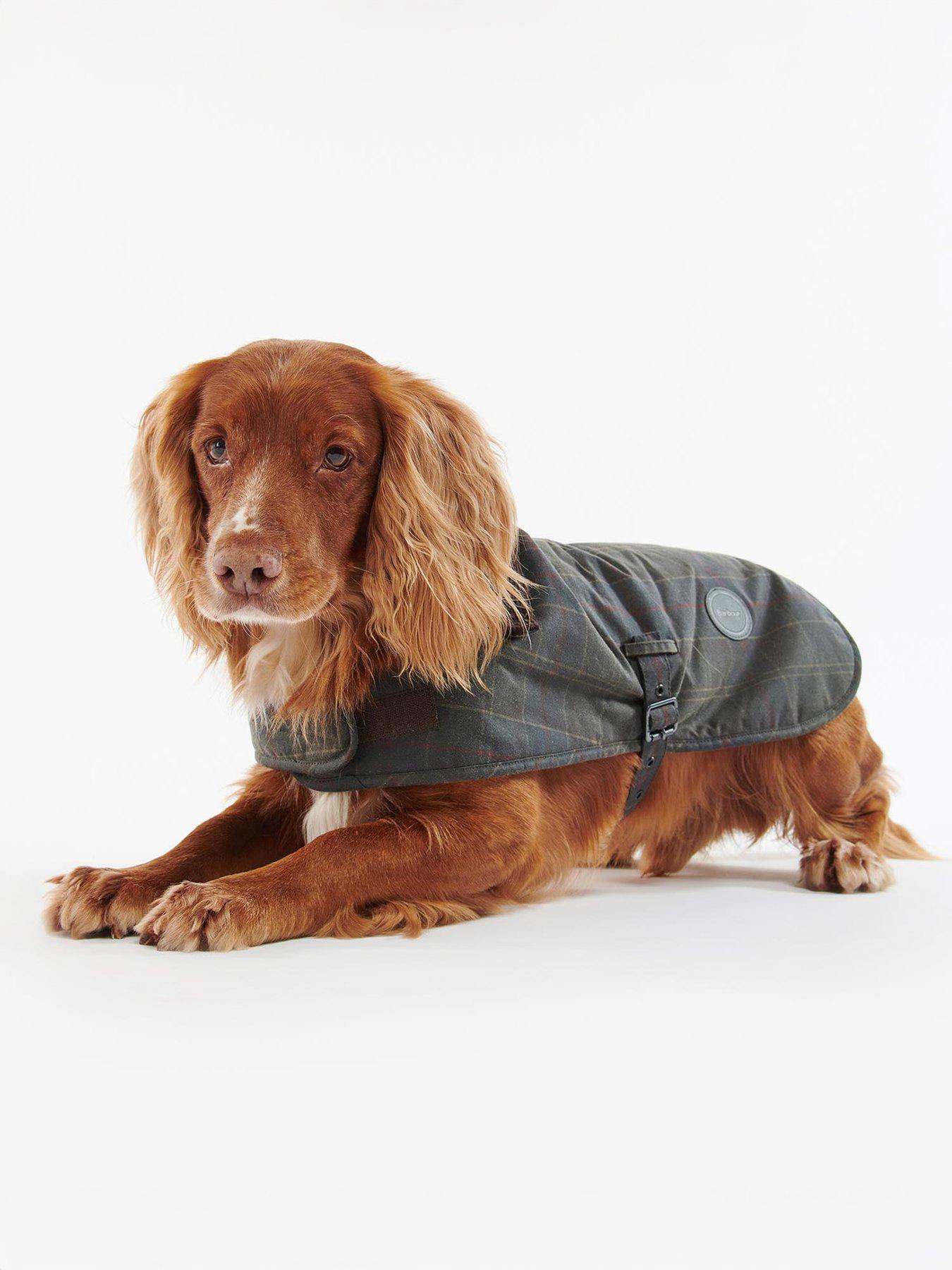Barbour Tartan Wax Dog Coat - Navy