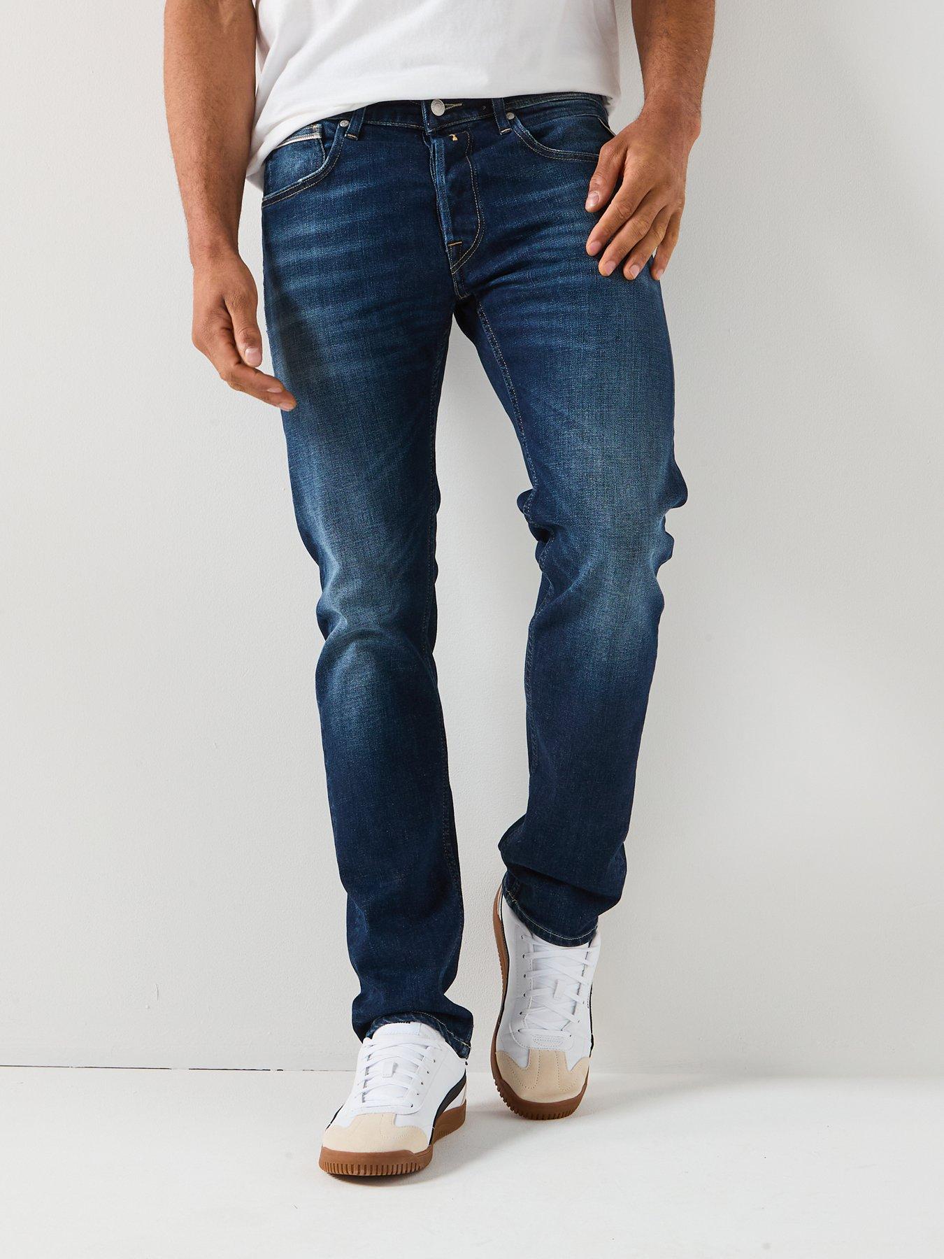 Replay Grover Straight Fit Jeans - Blue