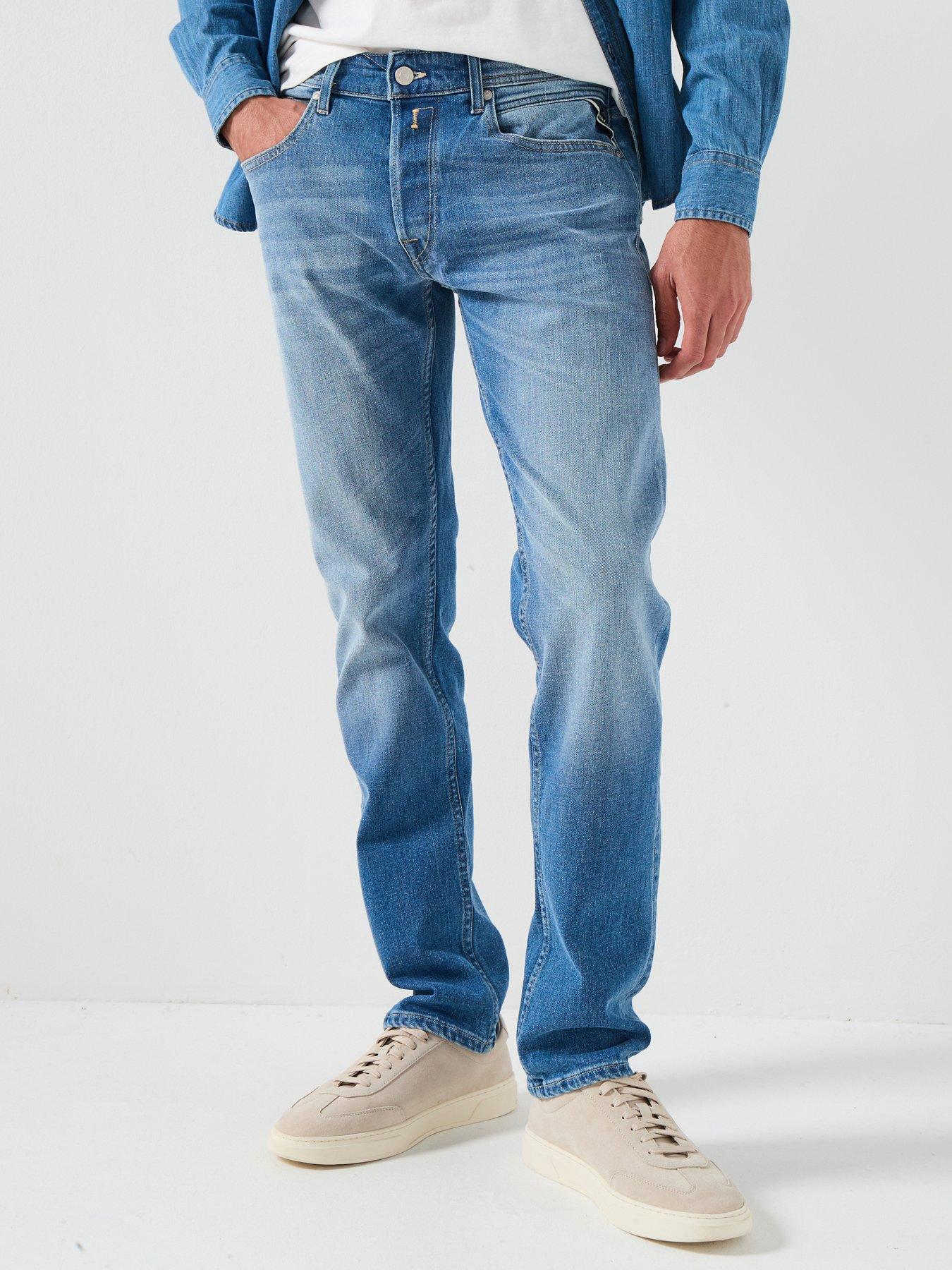 front image of replay-grover-straight-fit-jeans-blue