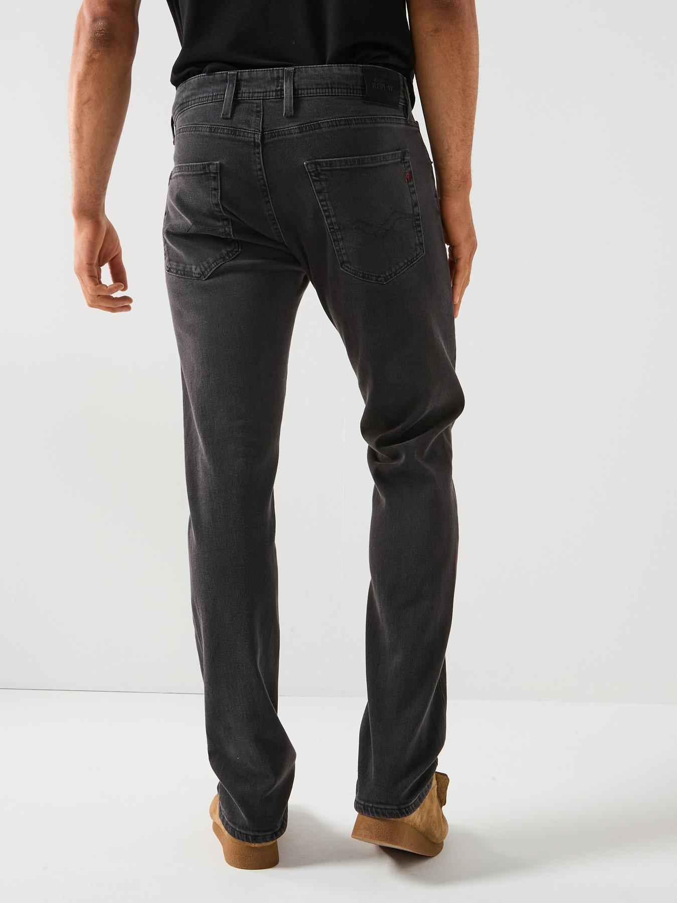  image of replay-grover-straight-fit-jean-grey