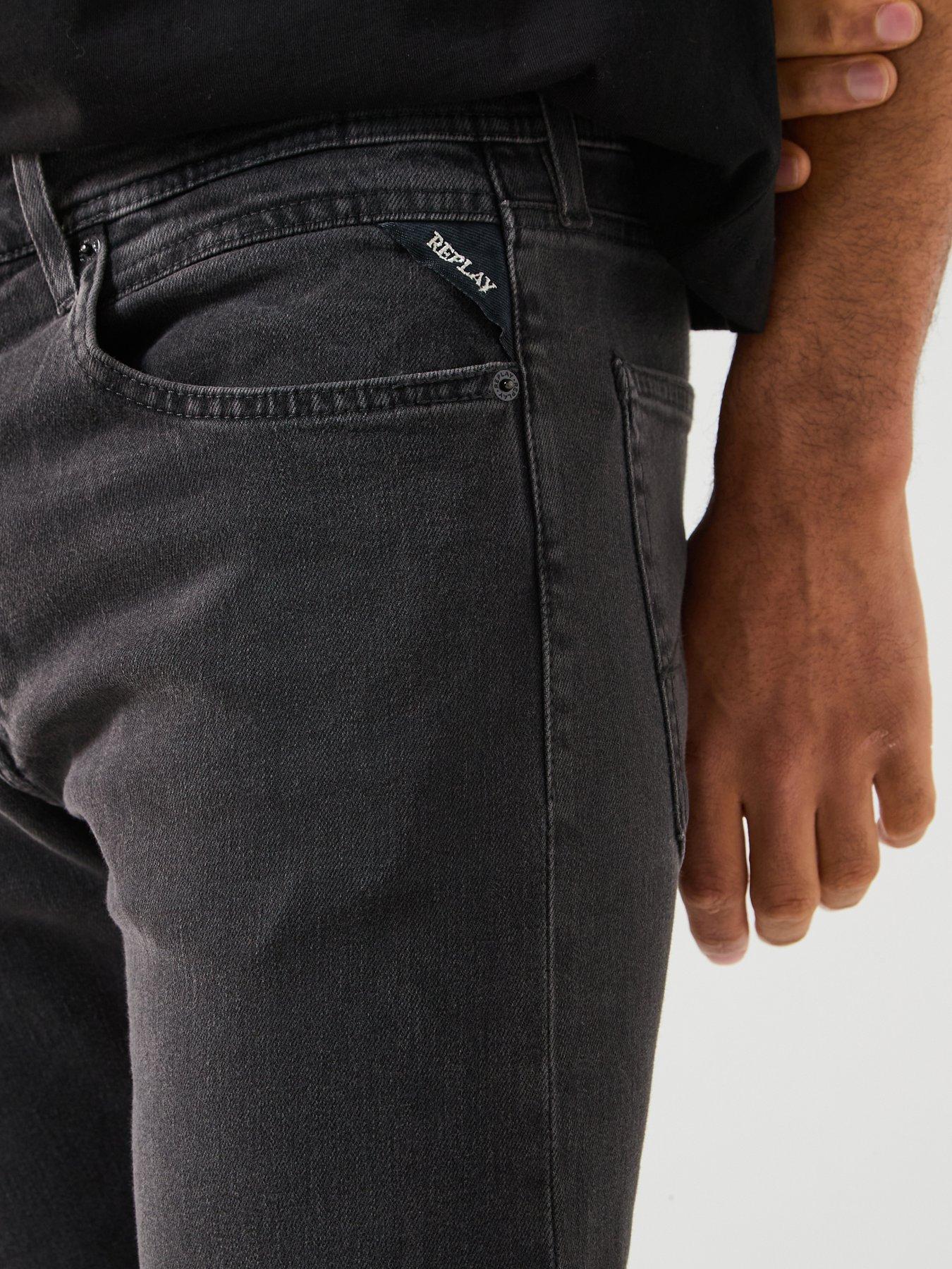  image of replay-grover-straight-fit-jean-grey