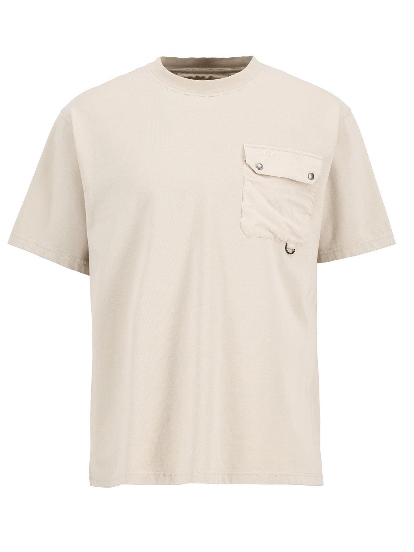 Image 5 of 6 of Barbour Leazes Pocket Detail T-Shirt - Off White