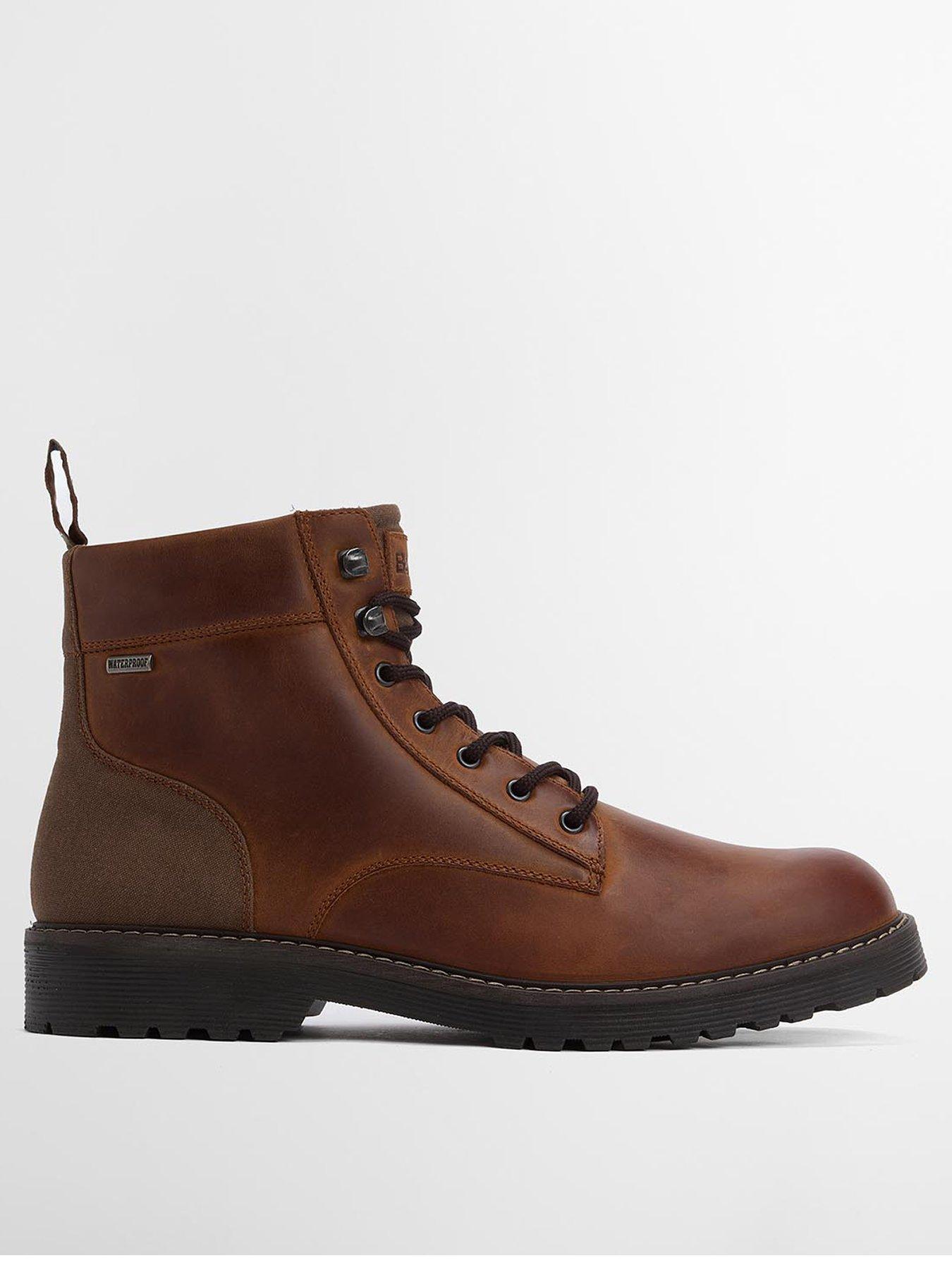  image of barbour-harrison-waterproof-lace-up-boots-brown