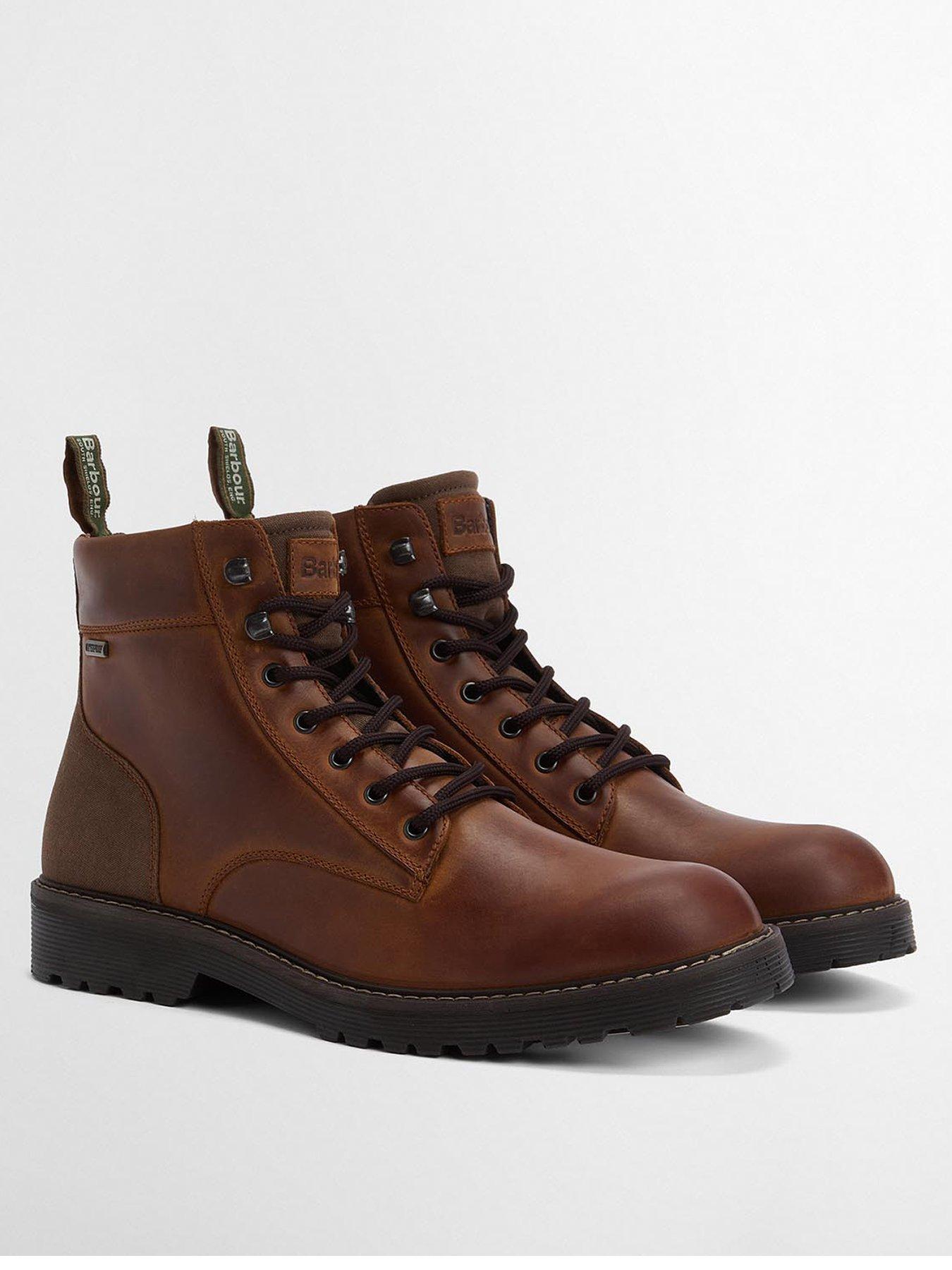  image of barbour-harrison-waterproof-lace-up-boots-brown