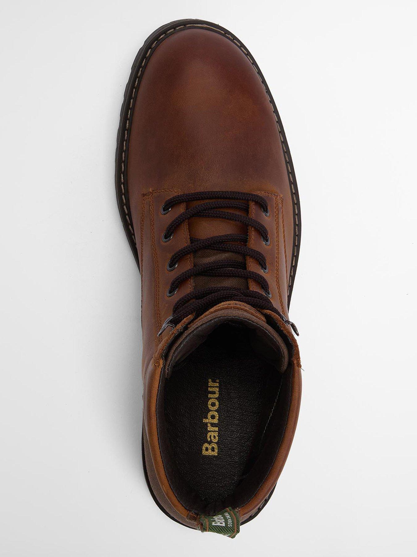  image of barbour-harrison-waterproof-lace-up-boots-brown