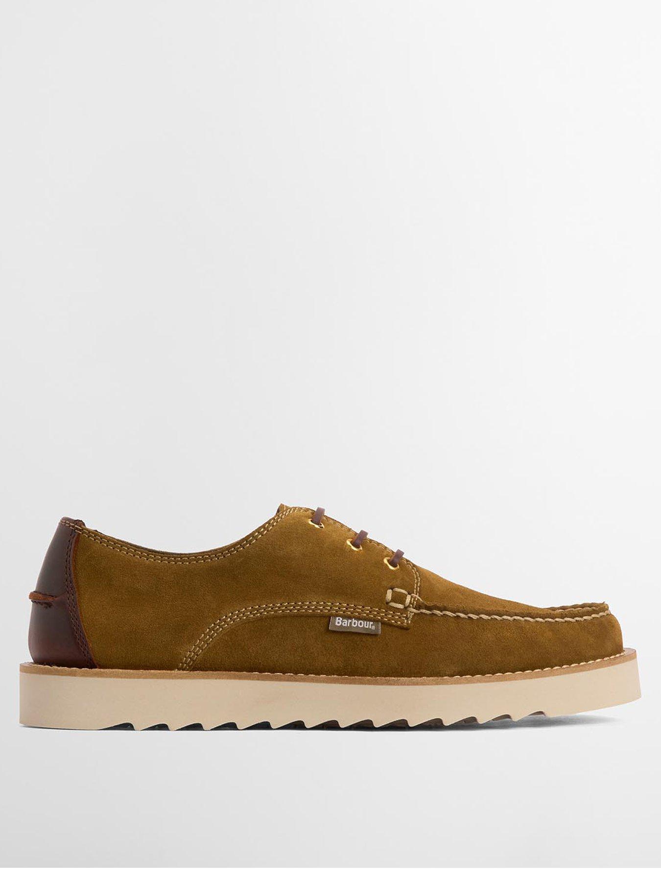 Image 1 of 6 of Barbour Aydon Suede Derby Shoes - Brown