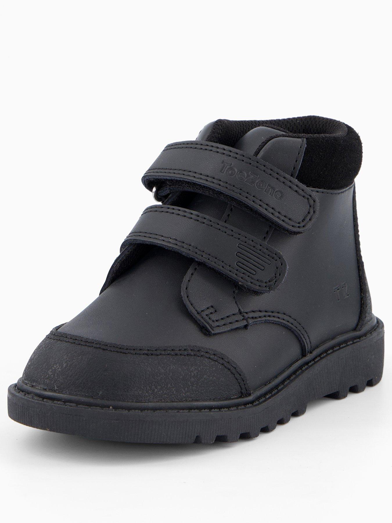 Image 2 of 8 of The Very Collection Boys Leather 2 Strap Memory Foam Boot - Black