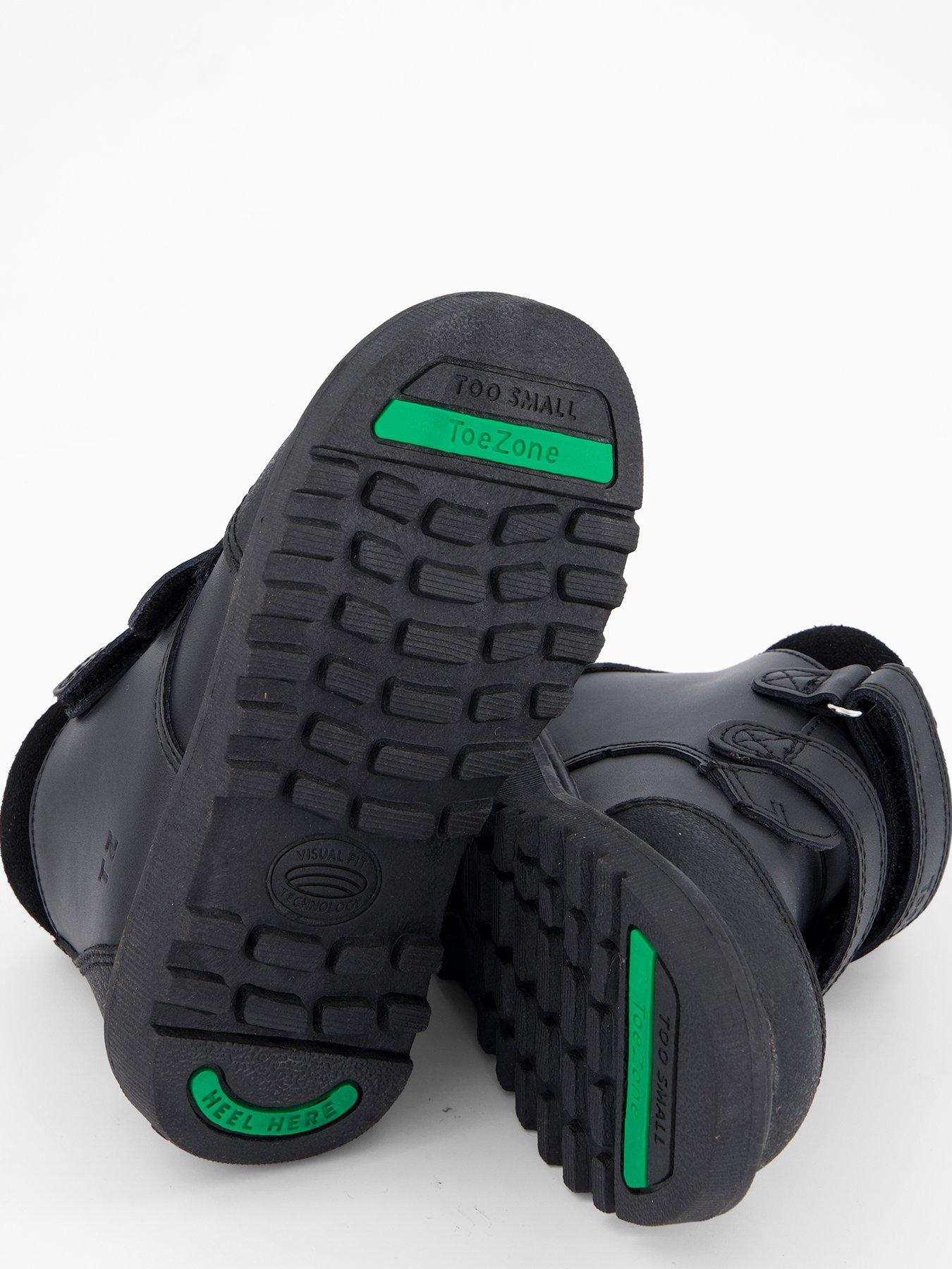  image of the-very-collection-toezone-boys-rip-tape-black-ankle-boots-with-toe-bumper