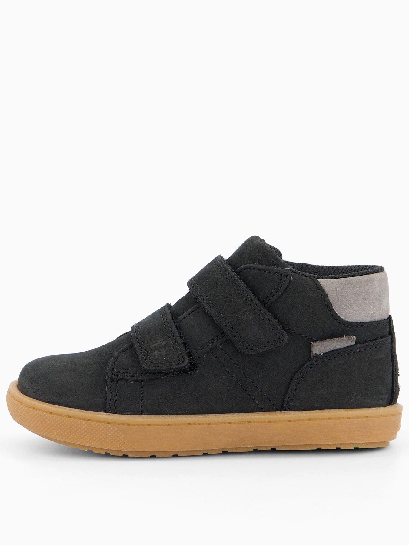 The Very Collection Boys Leather 2 Strap Shoe - Black