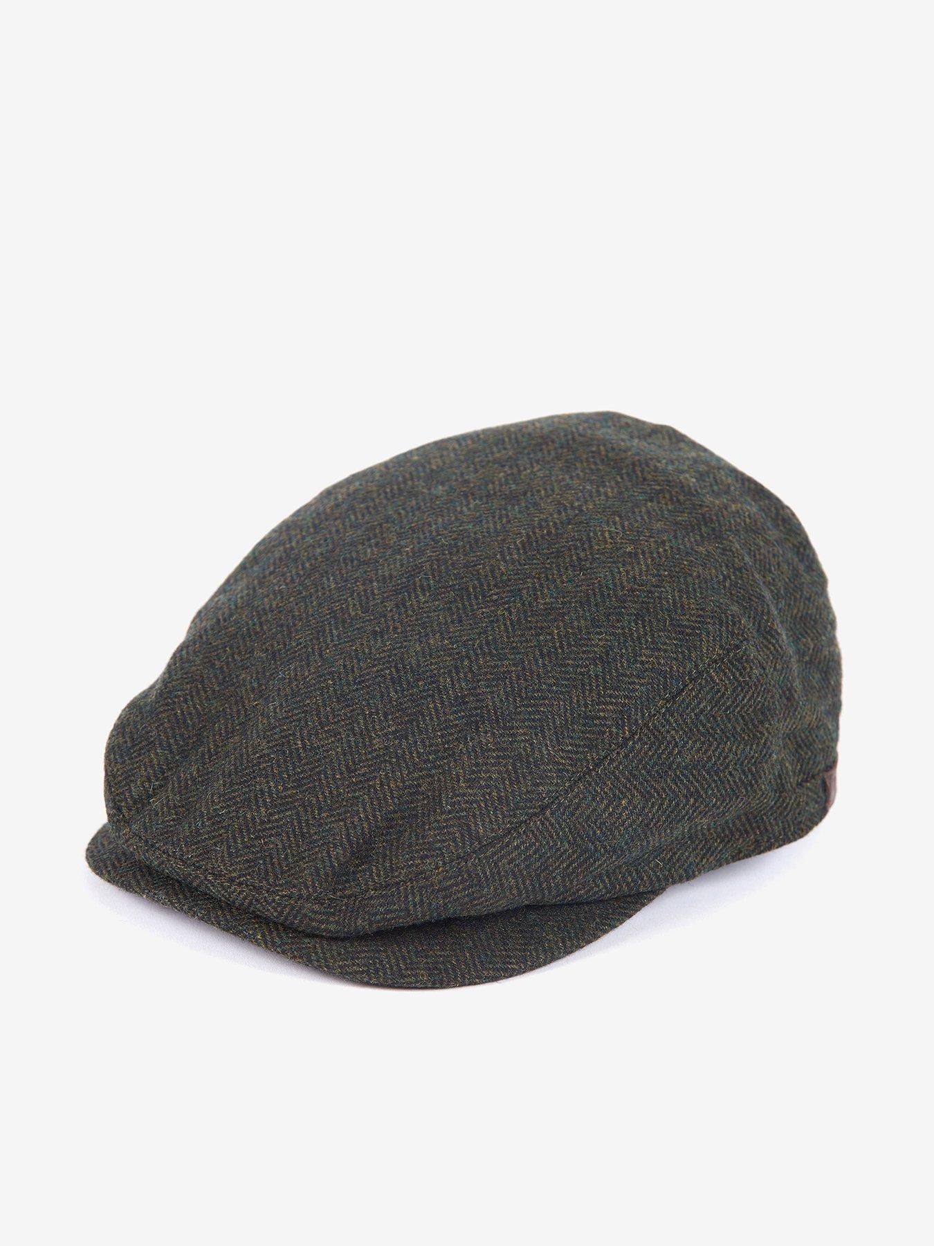 undefined Barlow Herringbone Flat Cap - Green