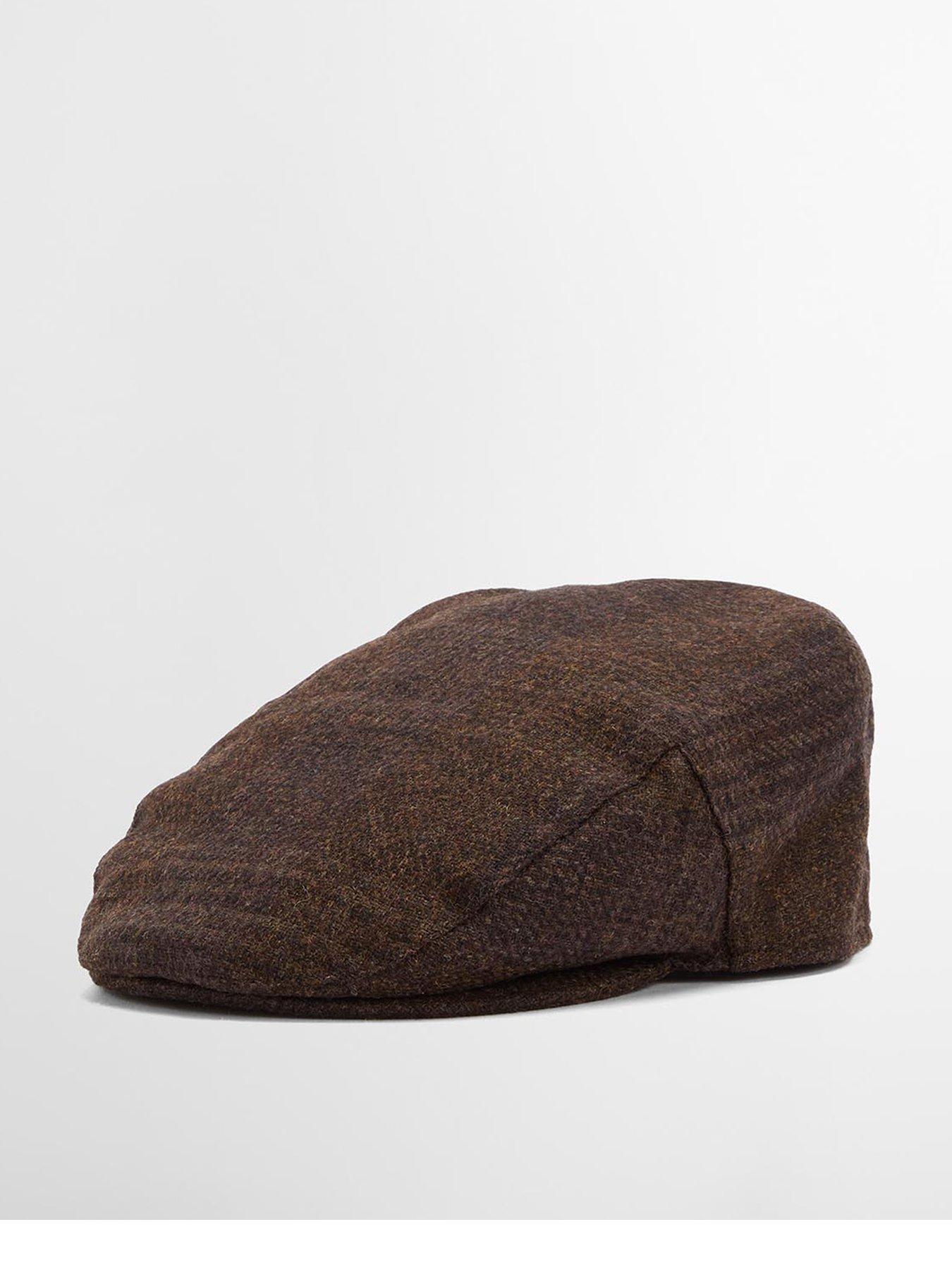  image of barbour-deveron-tweed-flat-cap-brown