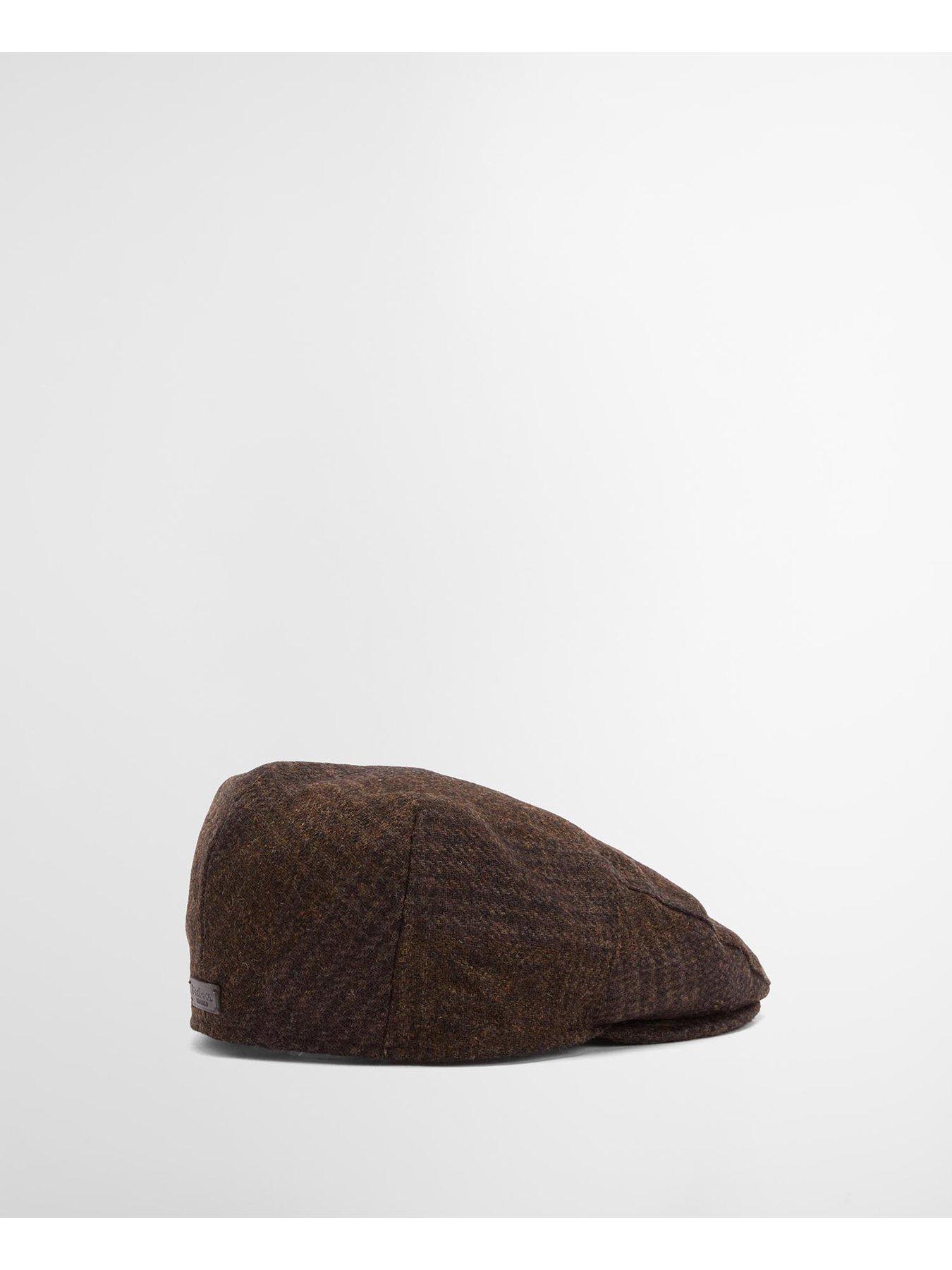  image of barbour-deveron-tweed-flat-cap-brown