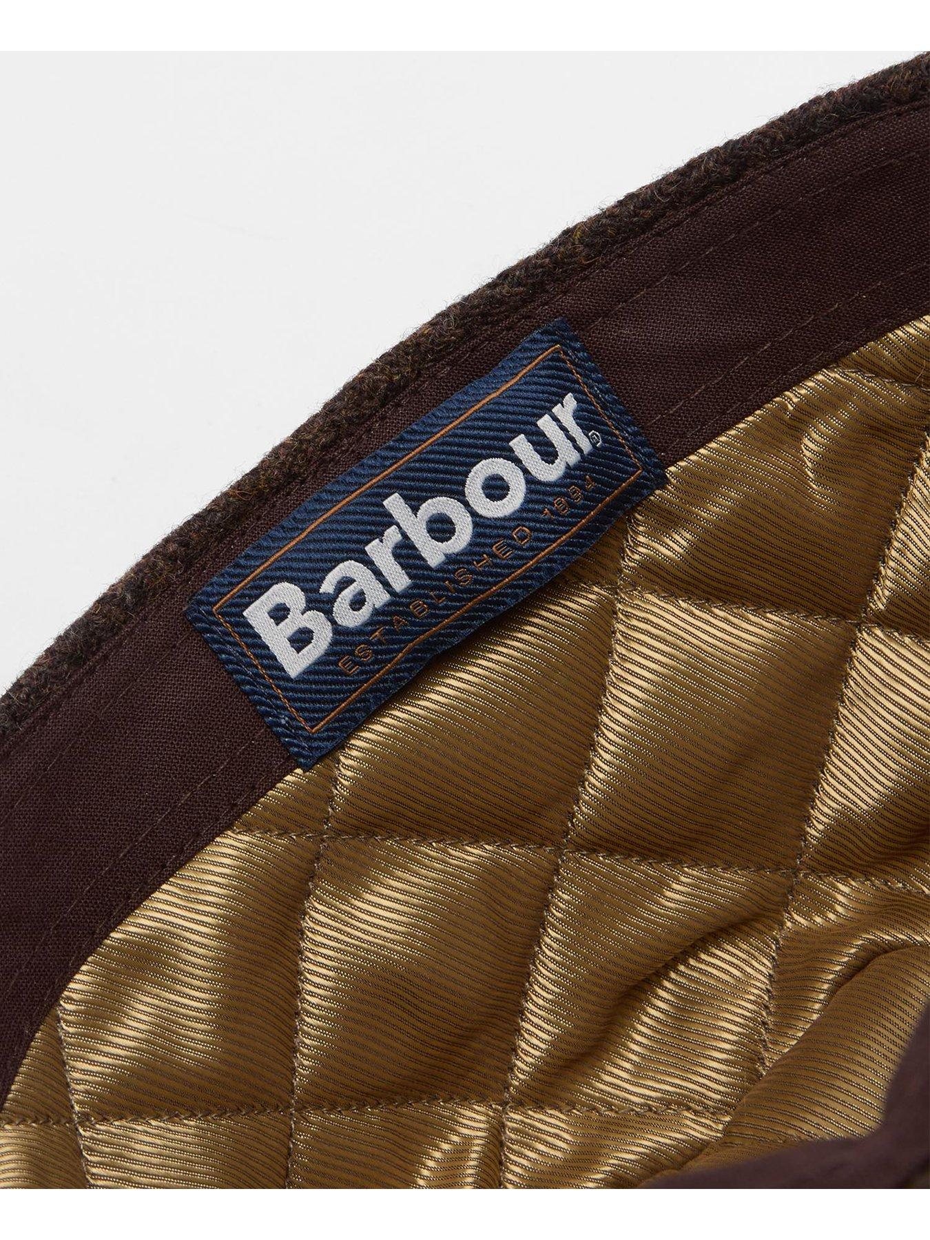  image of barbour-deveron-tweed-flat-cap-brown
