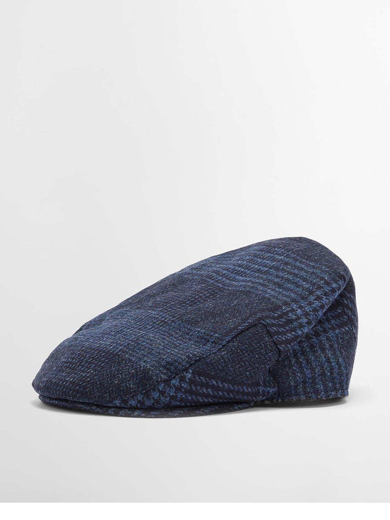 Barbour Deveron Tweed Flat Cap - Navy