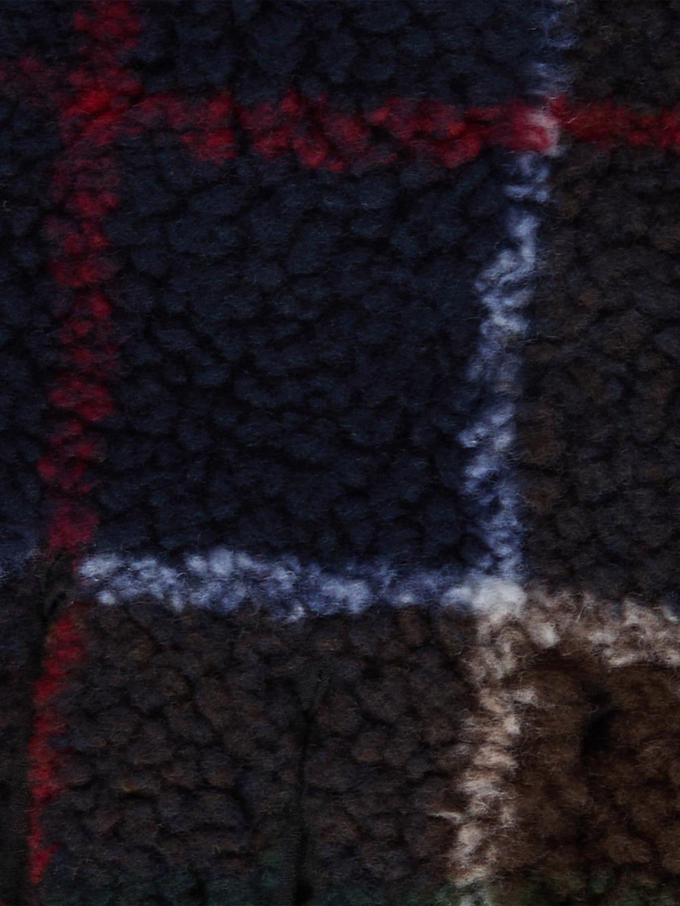  image of barbour-field-tartan-fleece-gloves-green