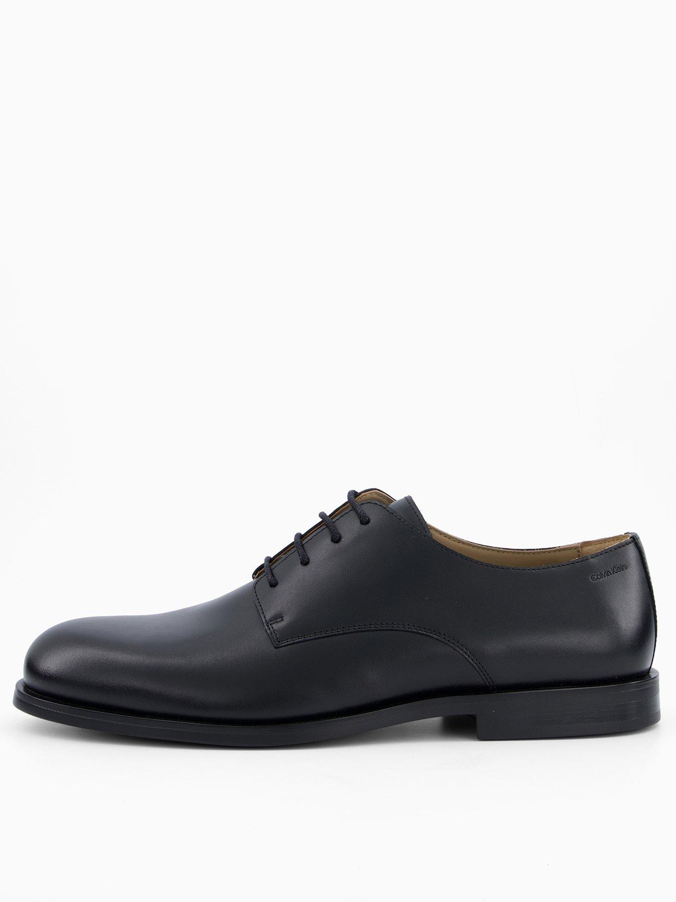 undefined Rubber Derby Leather Dress Shoes - Black