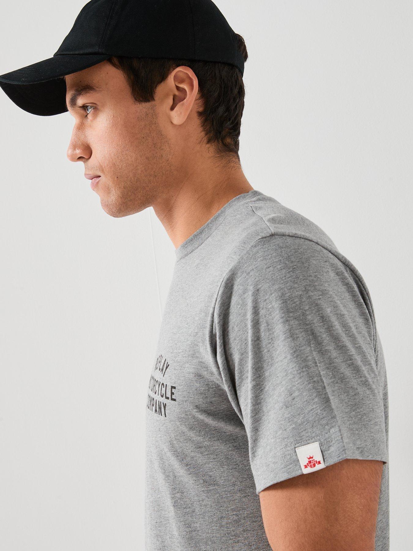 image of replay-motorcycle-company-printed-t-shirt-black