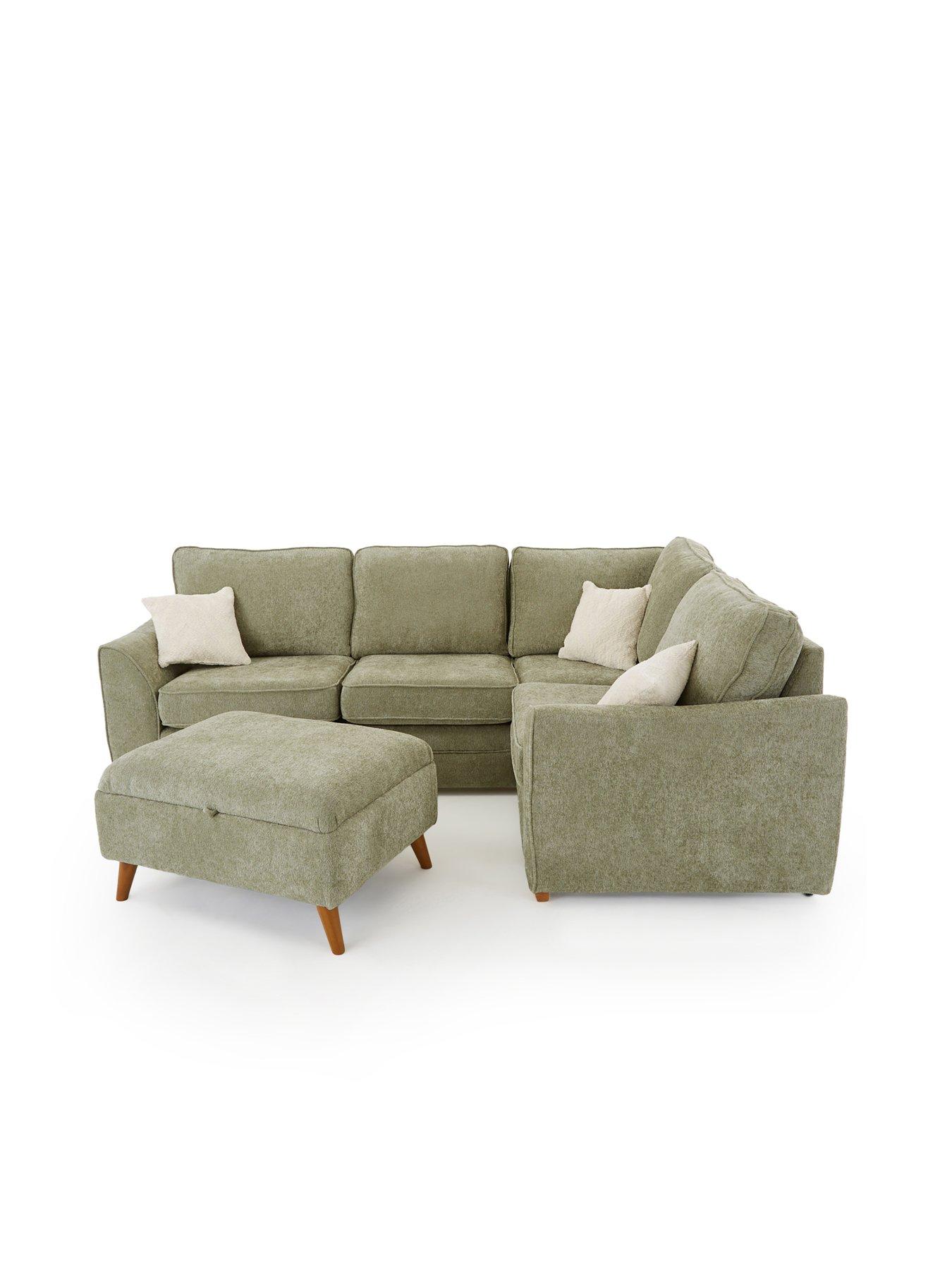Image 3 of 7 of The Very Collection Trinity Fabric Right Hand Double Arm Corner Group Sofa with Storage&nbsp;Footstool - Made to Order in the UK