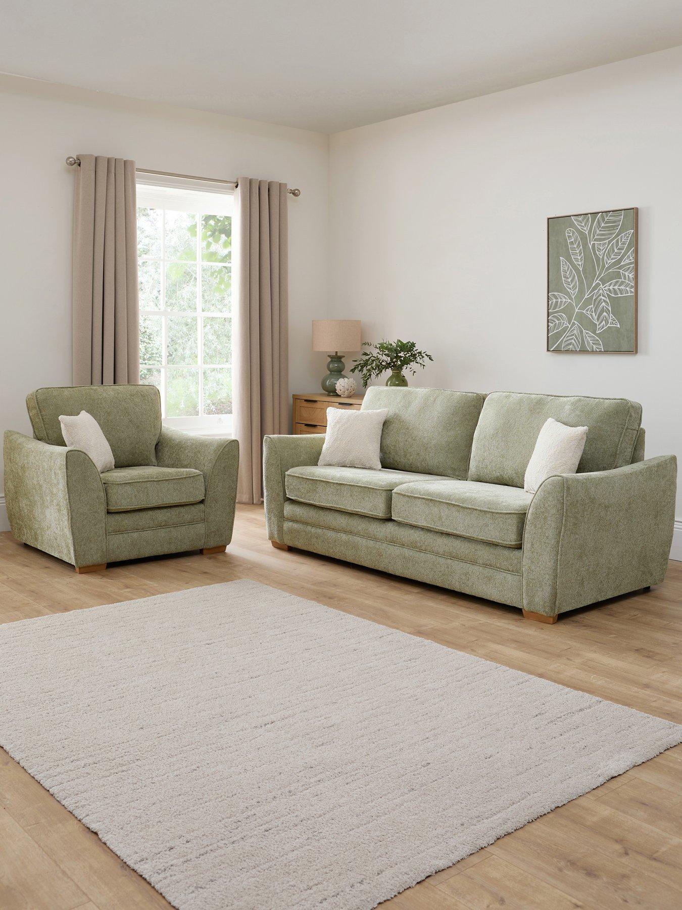 Image 1 of 7 of The Very Collection Trinity Fabric 3 Seater Sofa +&nbsp;Armchair (Buy &amp; SAVE!) - Made to order in the UK