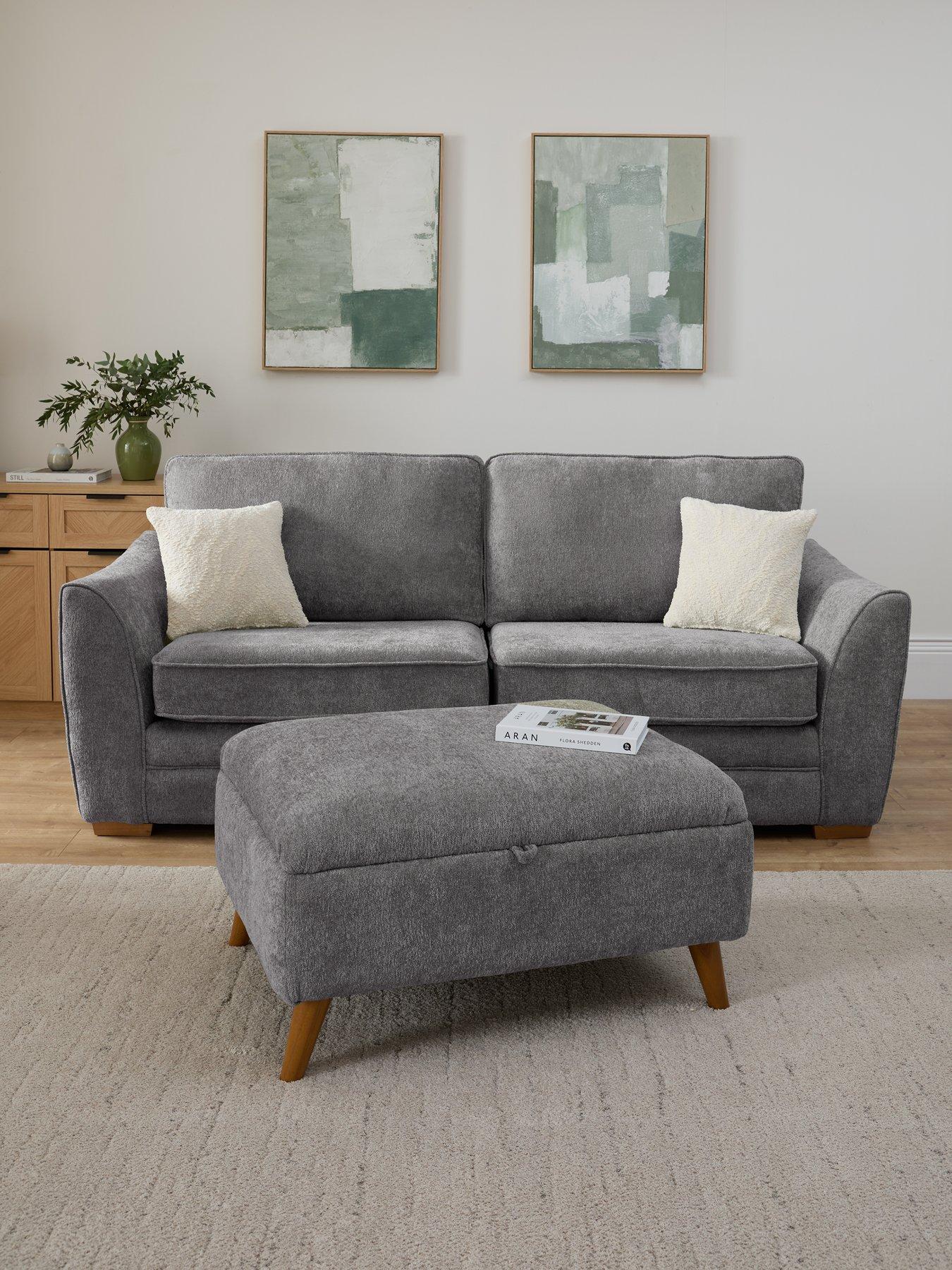 Very Home Trinity 3 Seater + Footstool