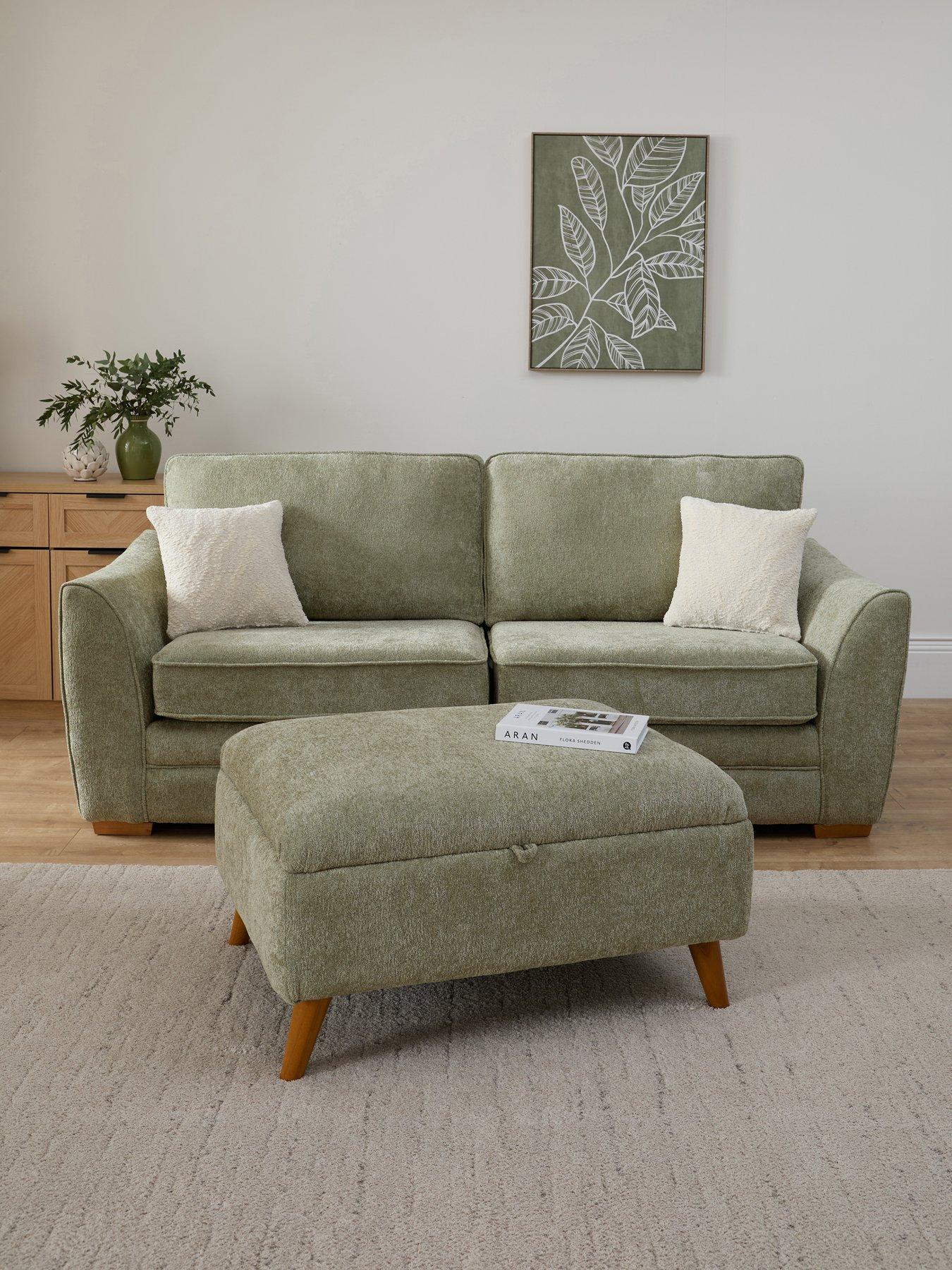 Very Home Trinity 3 Seater + Footstool